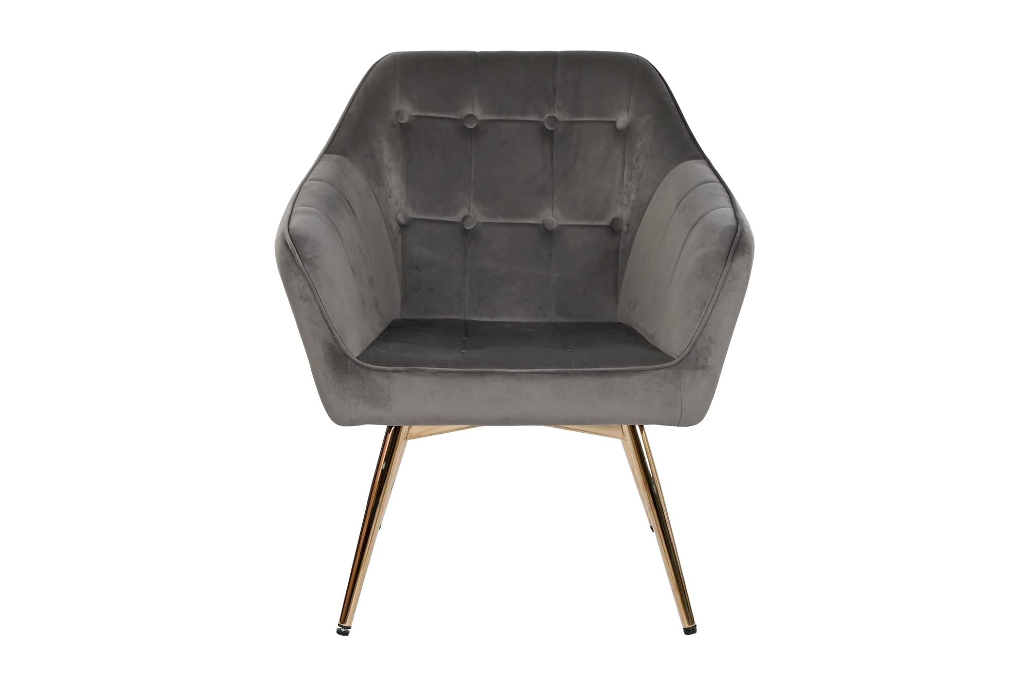 Butaca Poliester Metal 74X74X90 Velvet Gris Oscuro