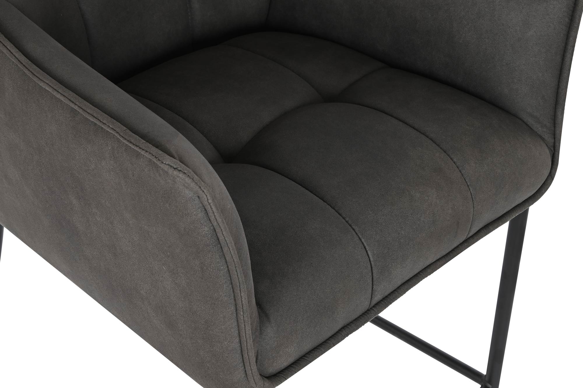 Microfiber Metal Stool 59X60X107 Faux Leather