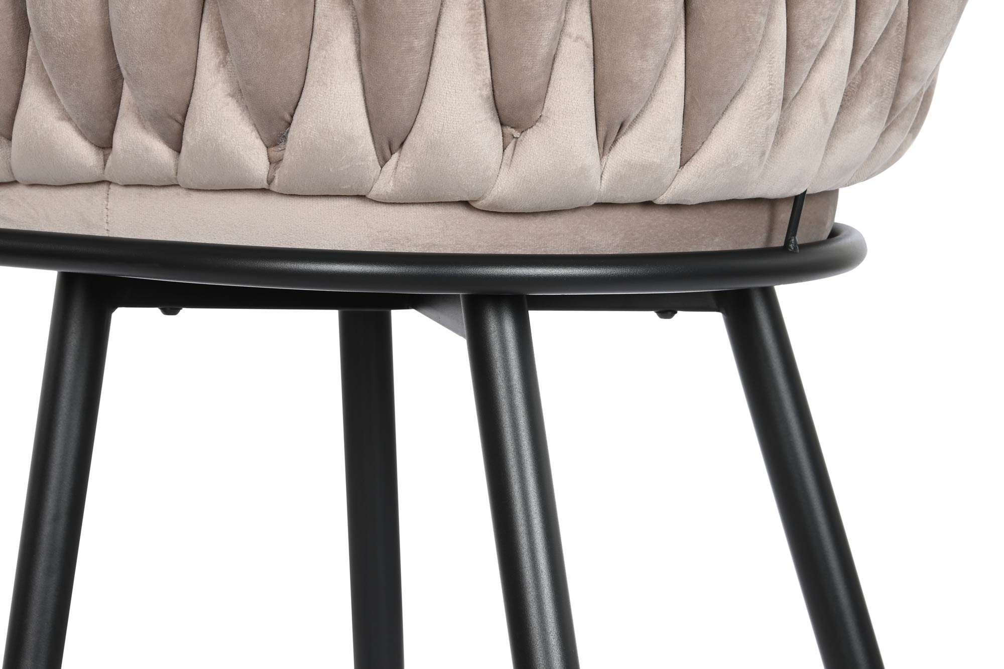 Polyester Metal Stool 53X58X101 Beige