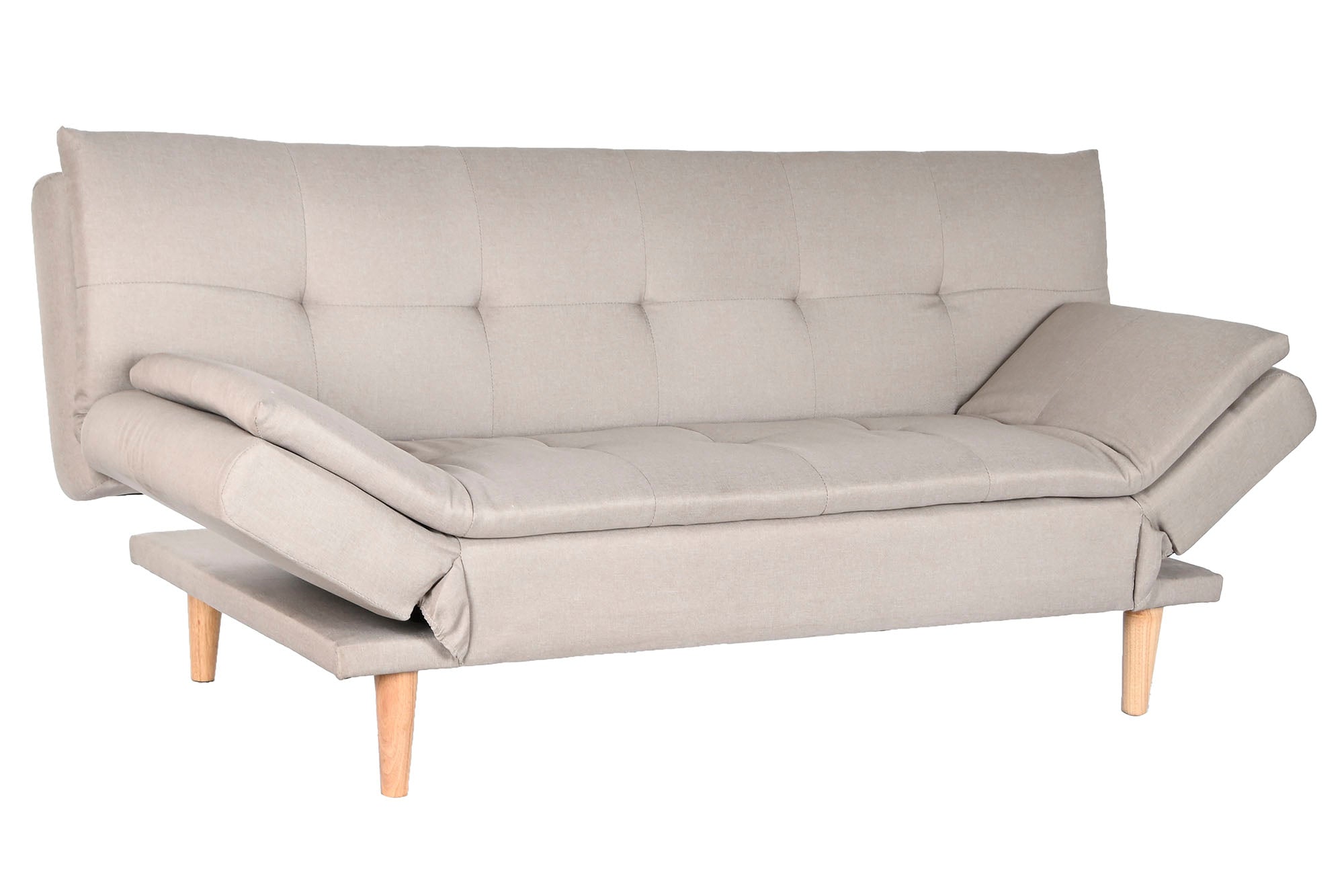 Sofa Cama Poliester Madera 180X85X83 Beige