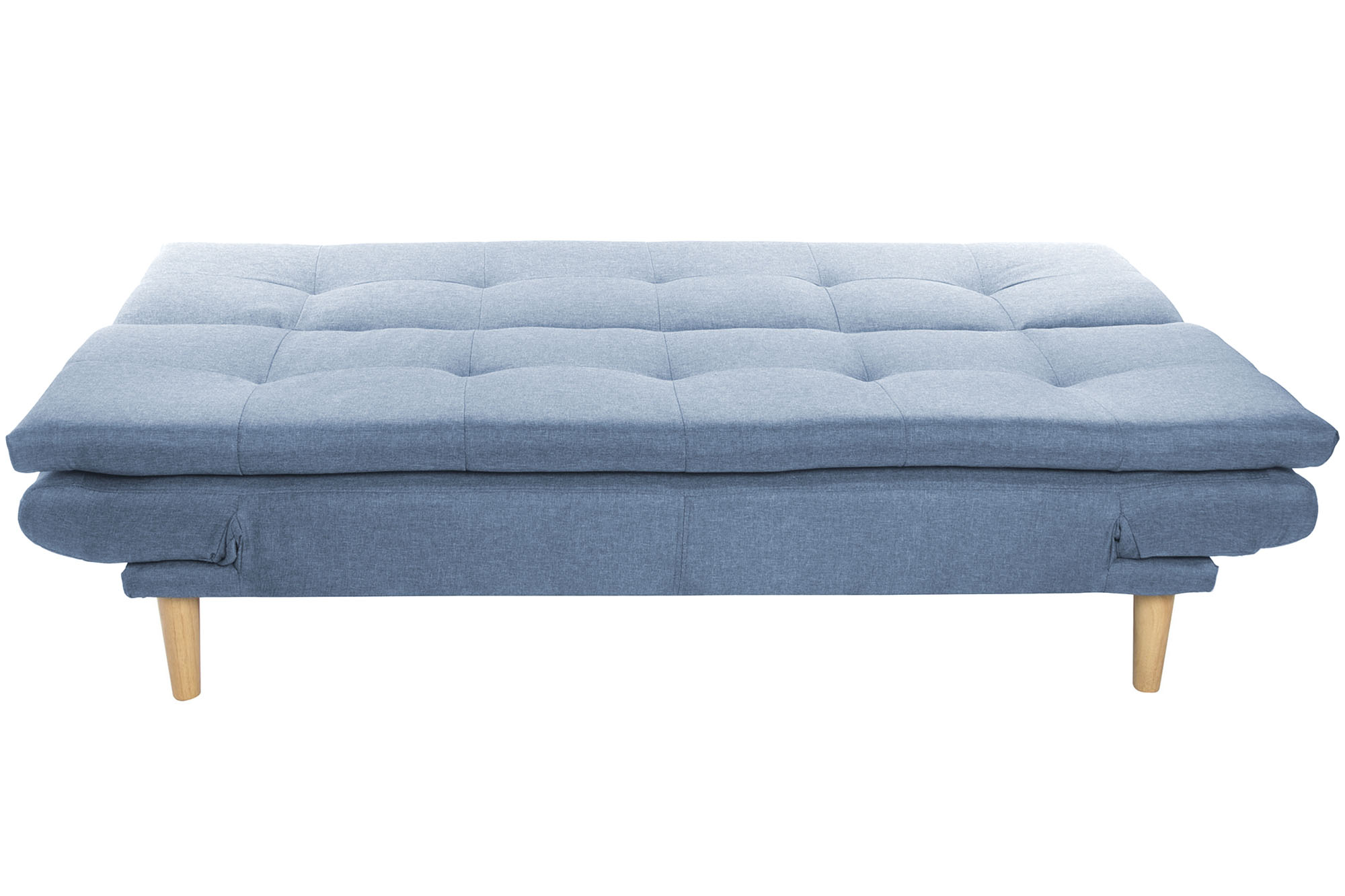 Sofa Cama Poliester Madera 180X85X83 Azul Celeste