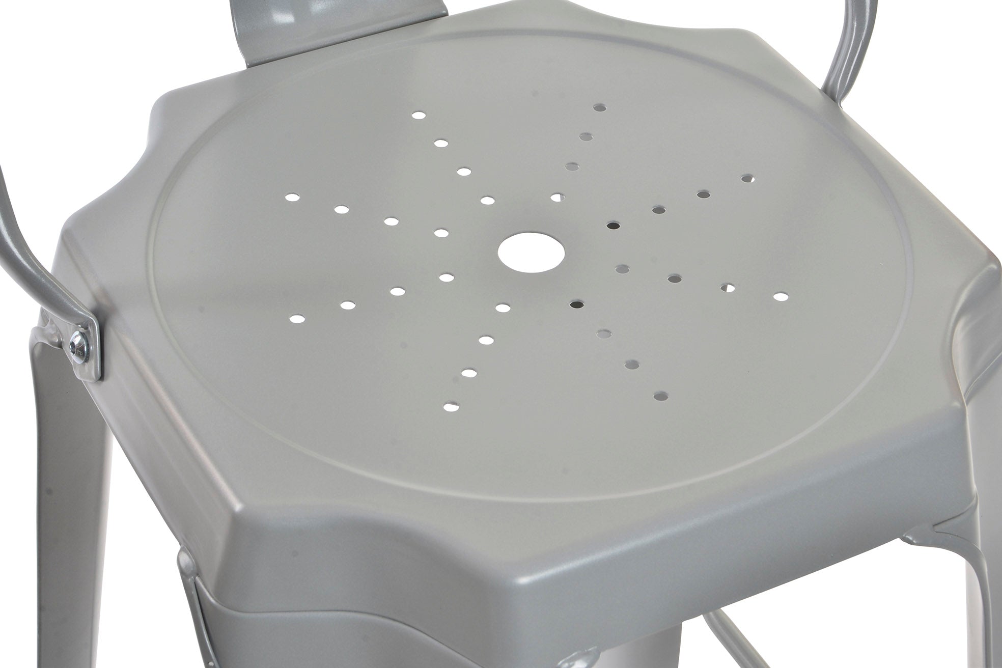 Metal Stool 44X49X113 Gray Backrest