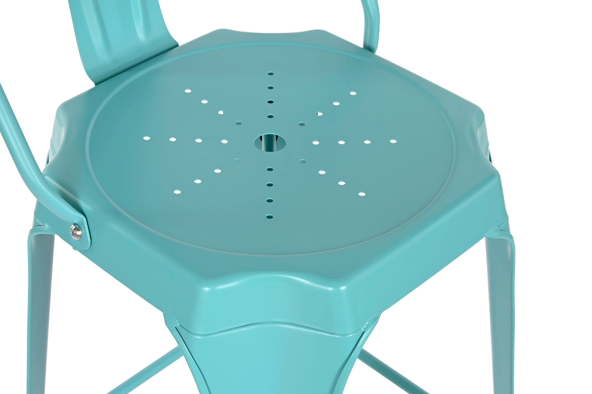 Metal Stool 44X48X113 Navy Blue Backrest