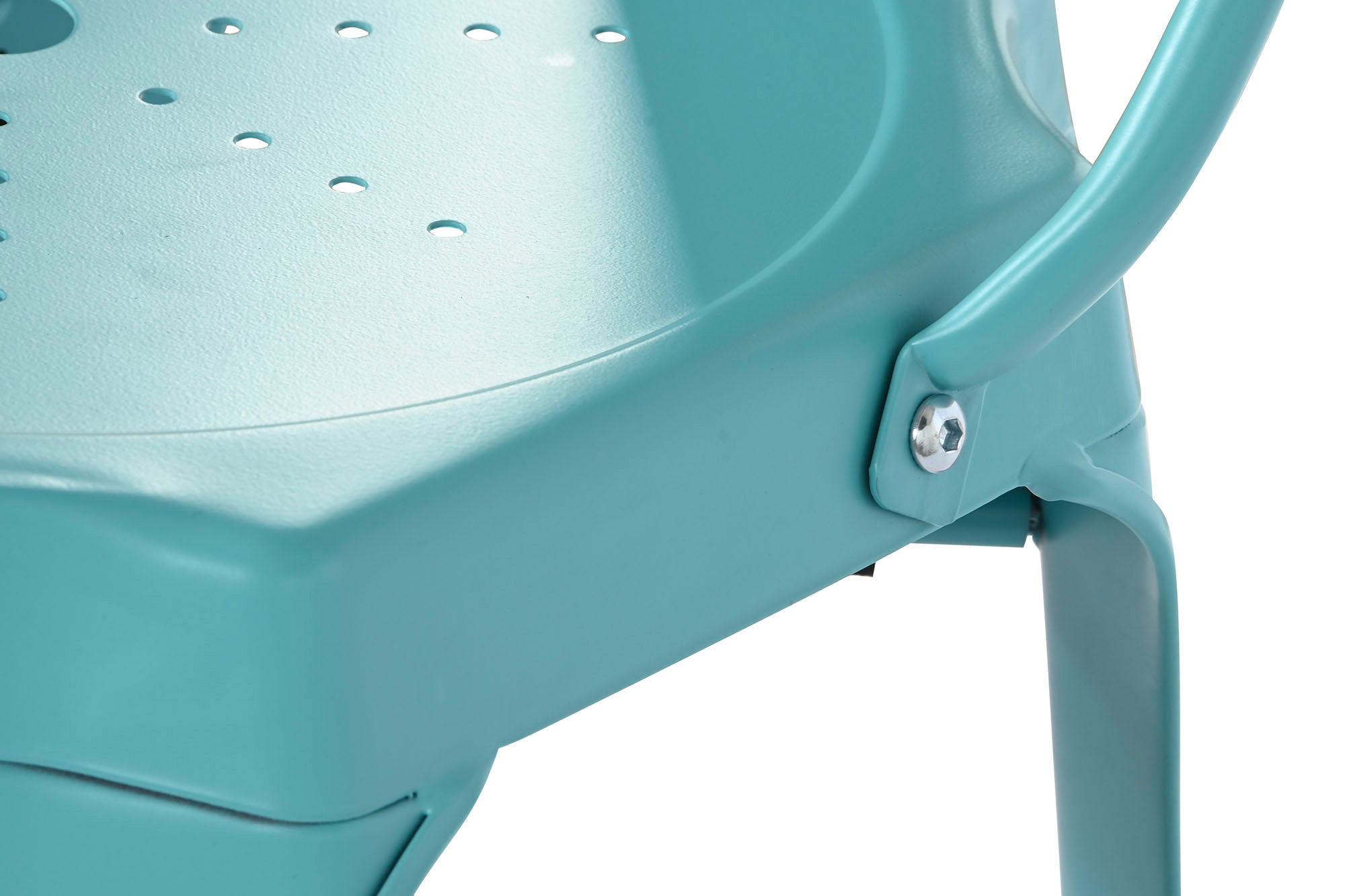 Metal Stool 44X48X113 Navy Blue Backrest