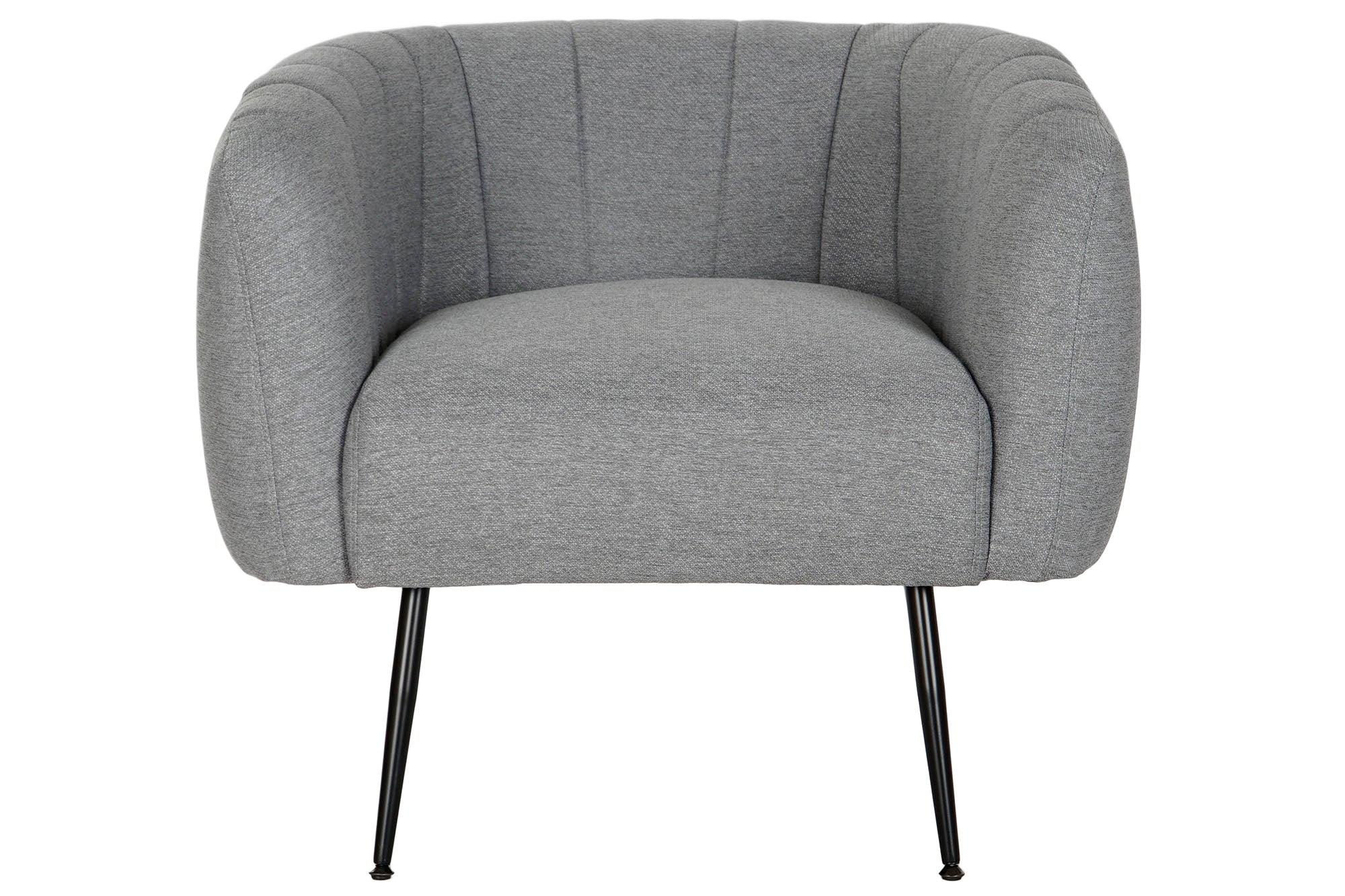 Poltrona de metal poliéster 81x75x73 cinza