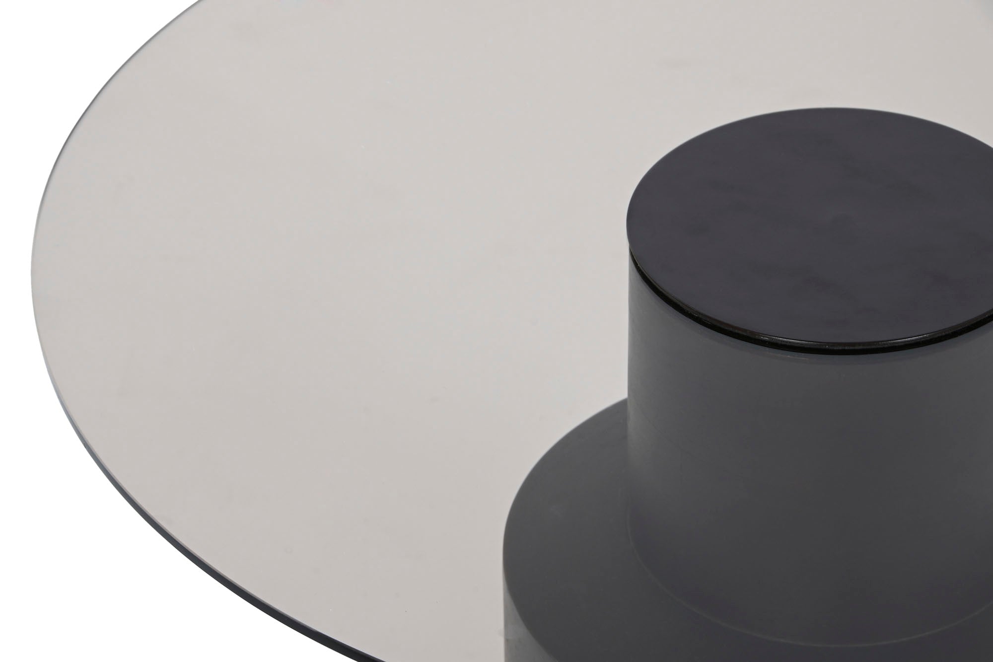 Mesa de Centro de Vidro Mango 80X80X40 Marrom Escuro