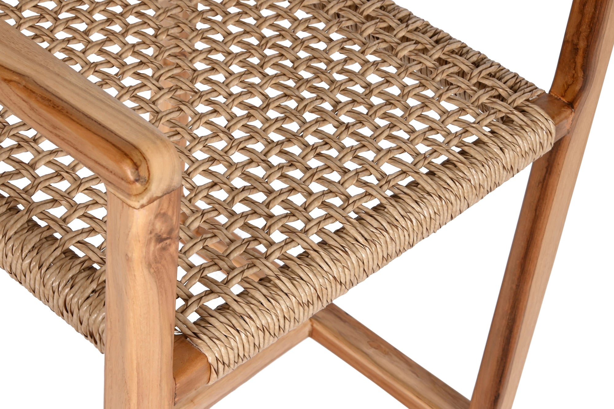 Cadeira de rattan de teca 54x53x83 natural