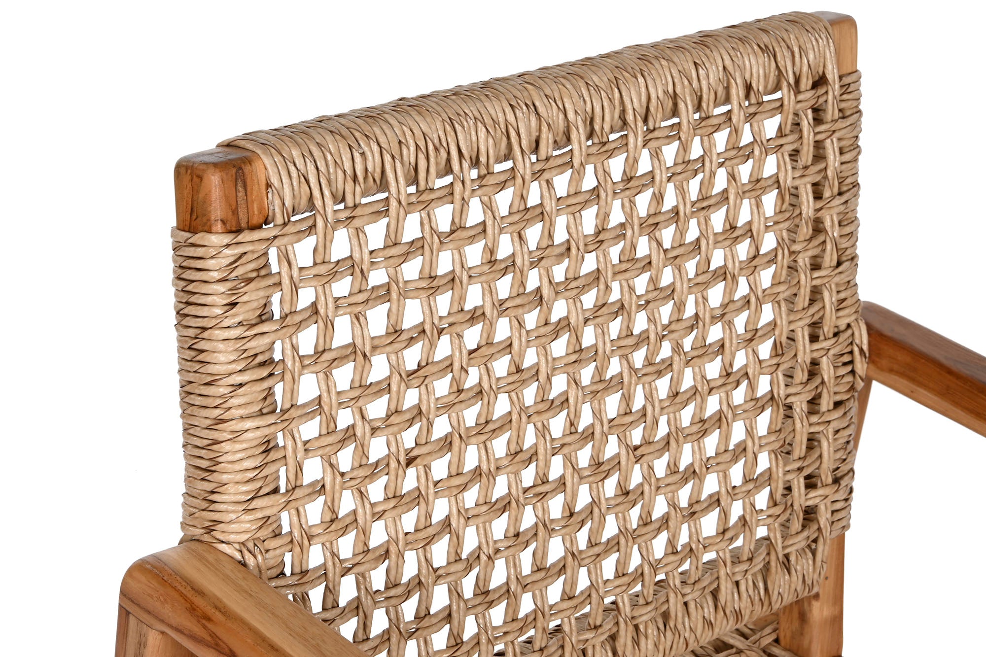 Cadeira de rattan de teca 54x53x83 natural