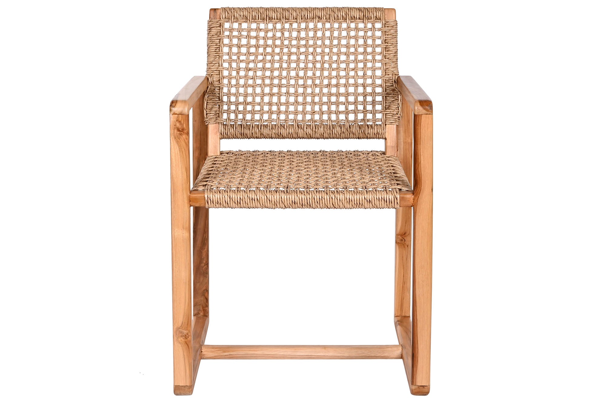 Cadeira de rattan de teca 54x53x83 natural