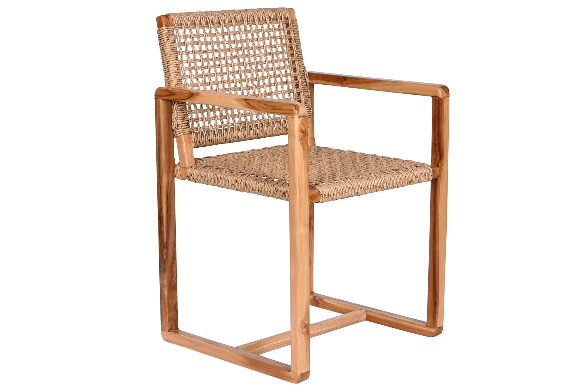 Cadeira de rattan de teca 54x53x83 natural