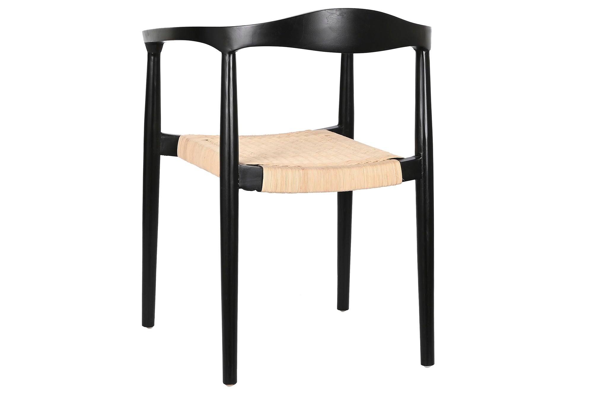 Teak Rattan Chair 59X55X81 Black