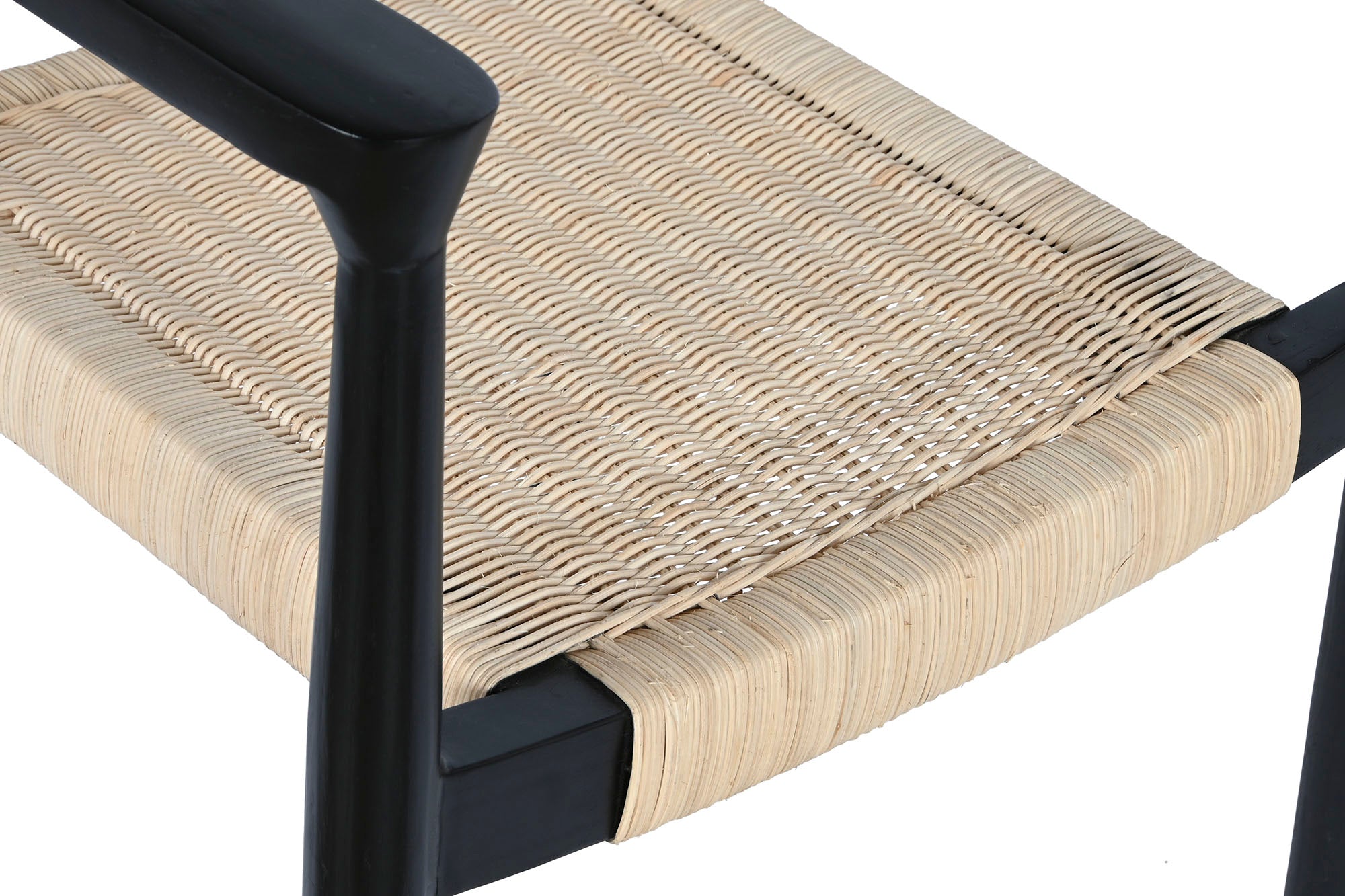 Teak Rattan Chair 59X55X81 Black