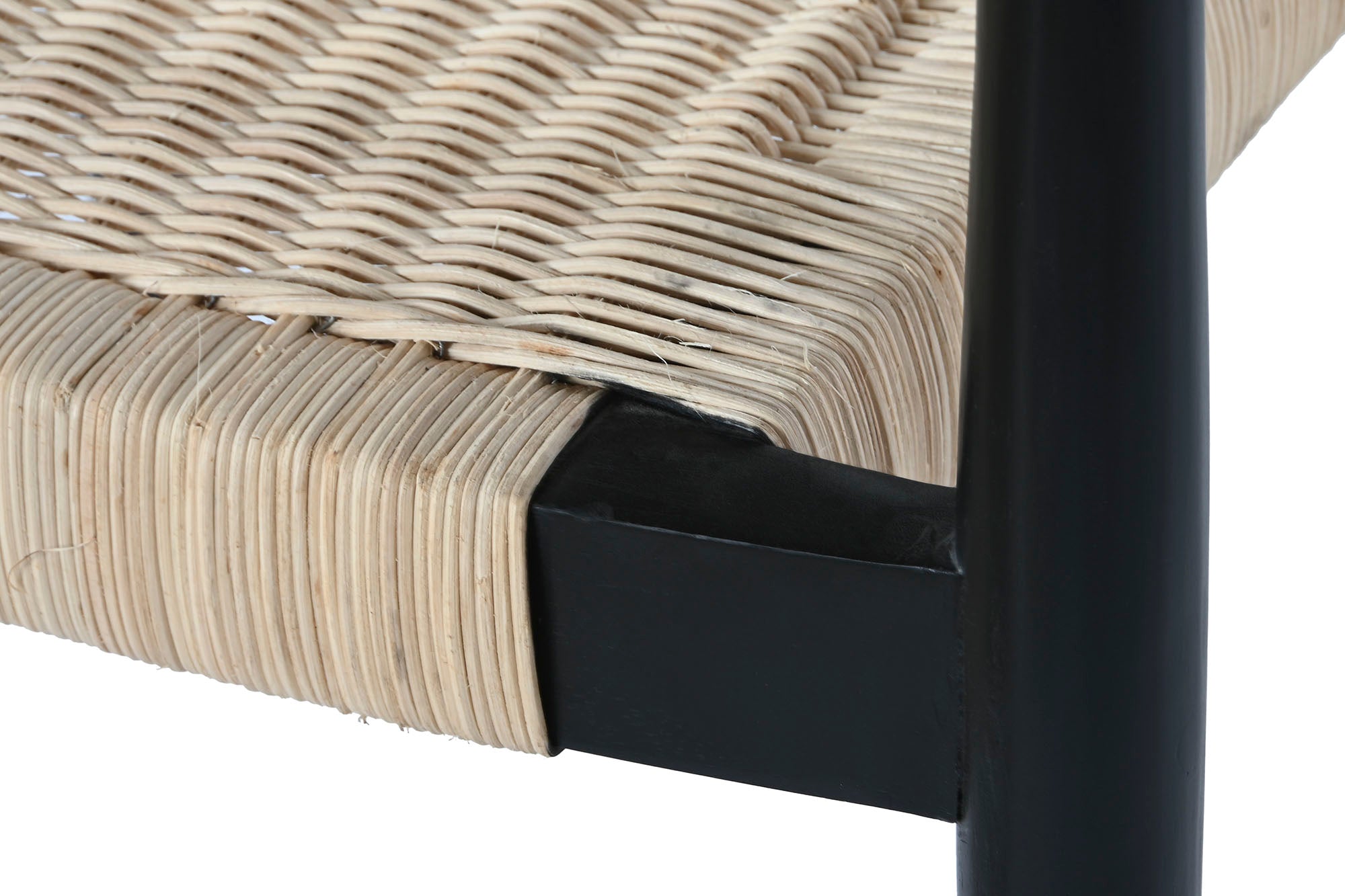 Teak Rattan Chair 59X55X81 Black