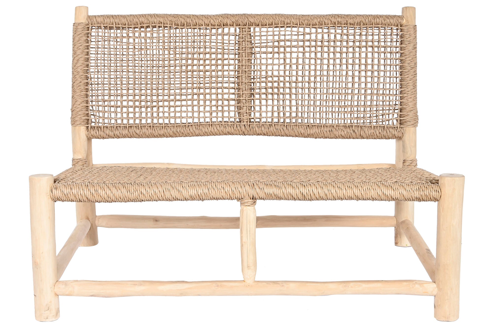 Poltrona em fibra de teca 120X81X84 Natural