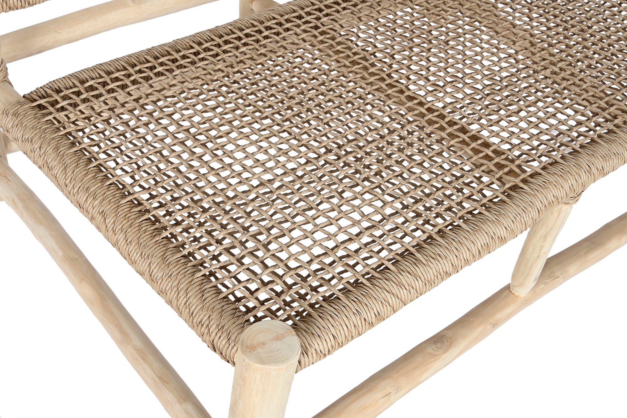 Poltrona em fibra de teca 120X81X84 Natural