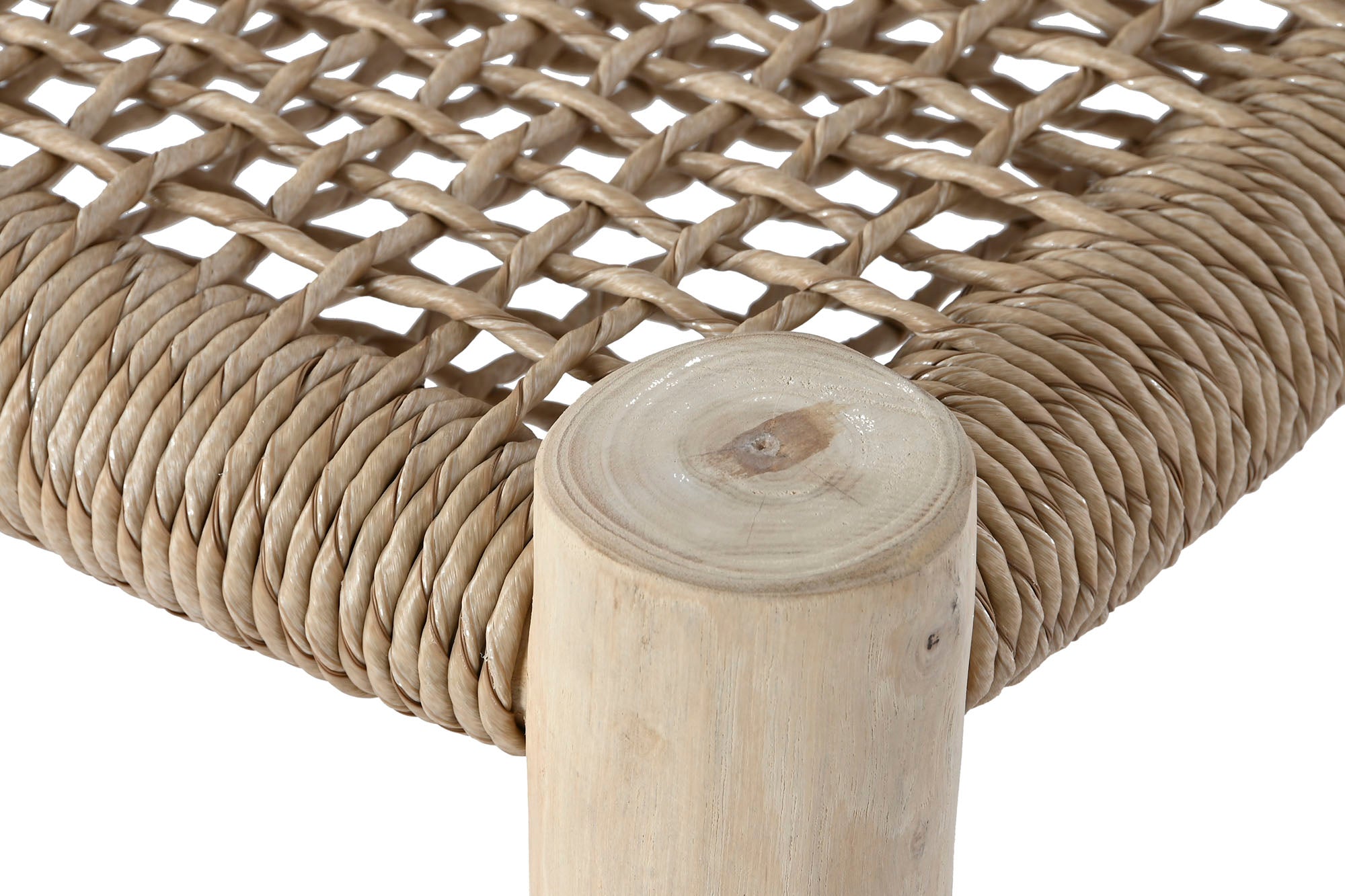 Poltrona em fibra de teca 120X81X84 Natural