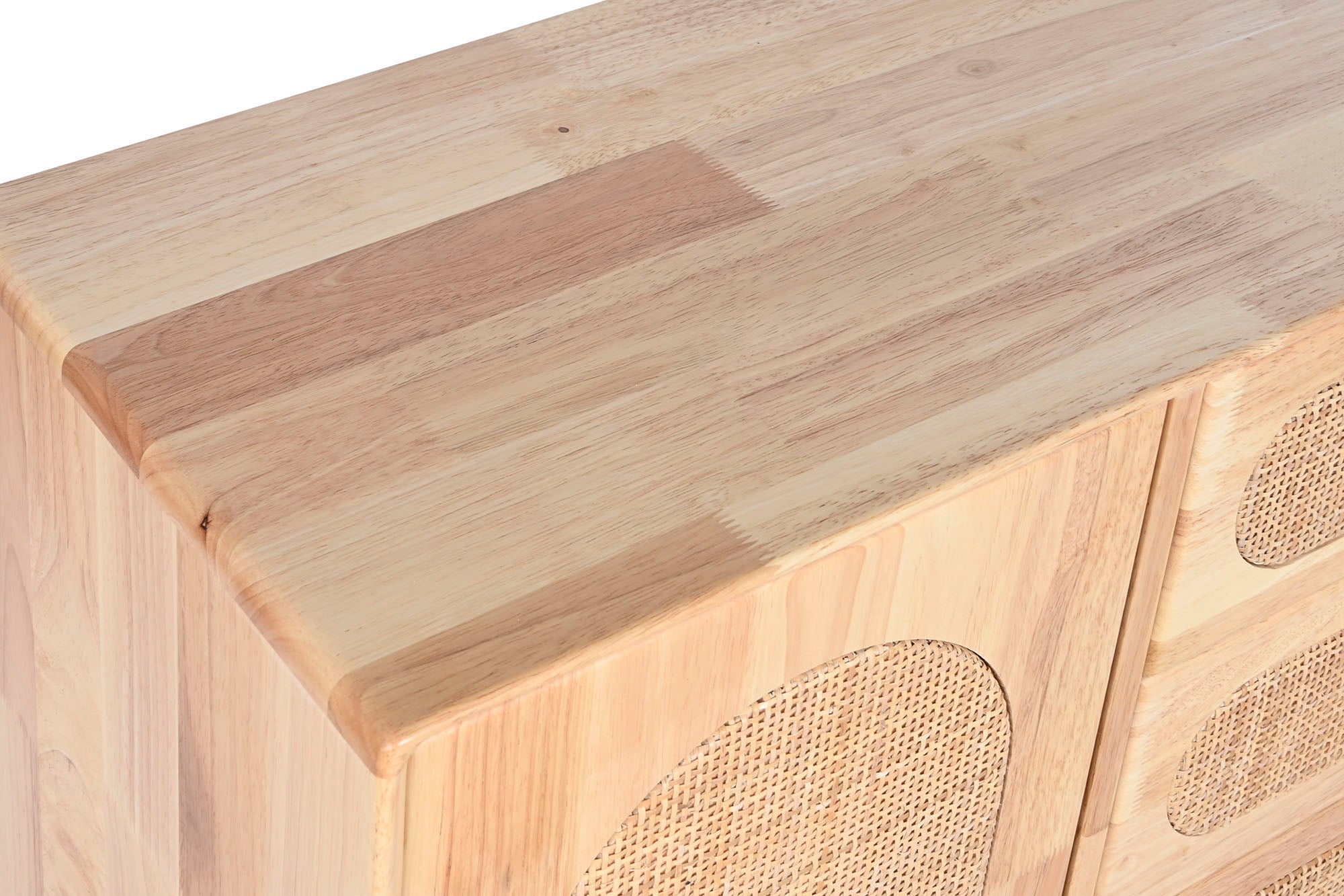 Buffet de madeira de seringueira Ratan 73,5X35X78 22,85 Natural