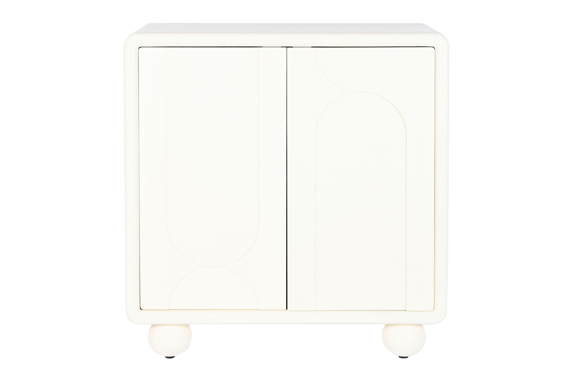 Comoda Mdf 80X37X86 2 Puerta 3D Blanco