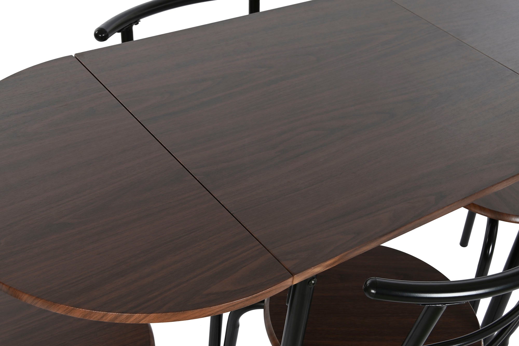 Conjunto de Mesa 5 Mdf Metal 121X55X78 Preto