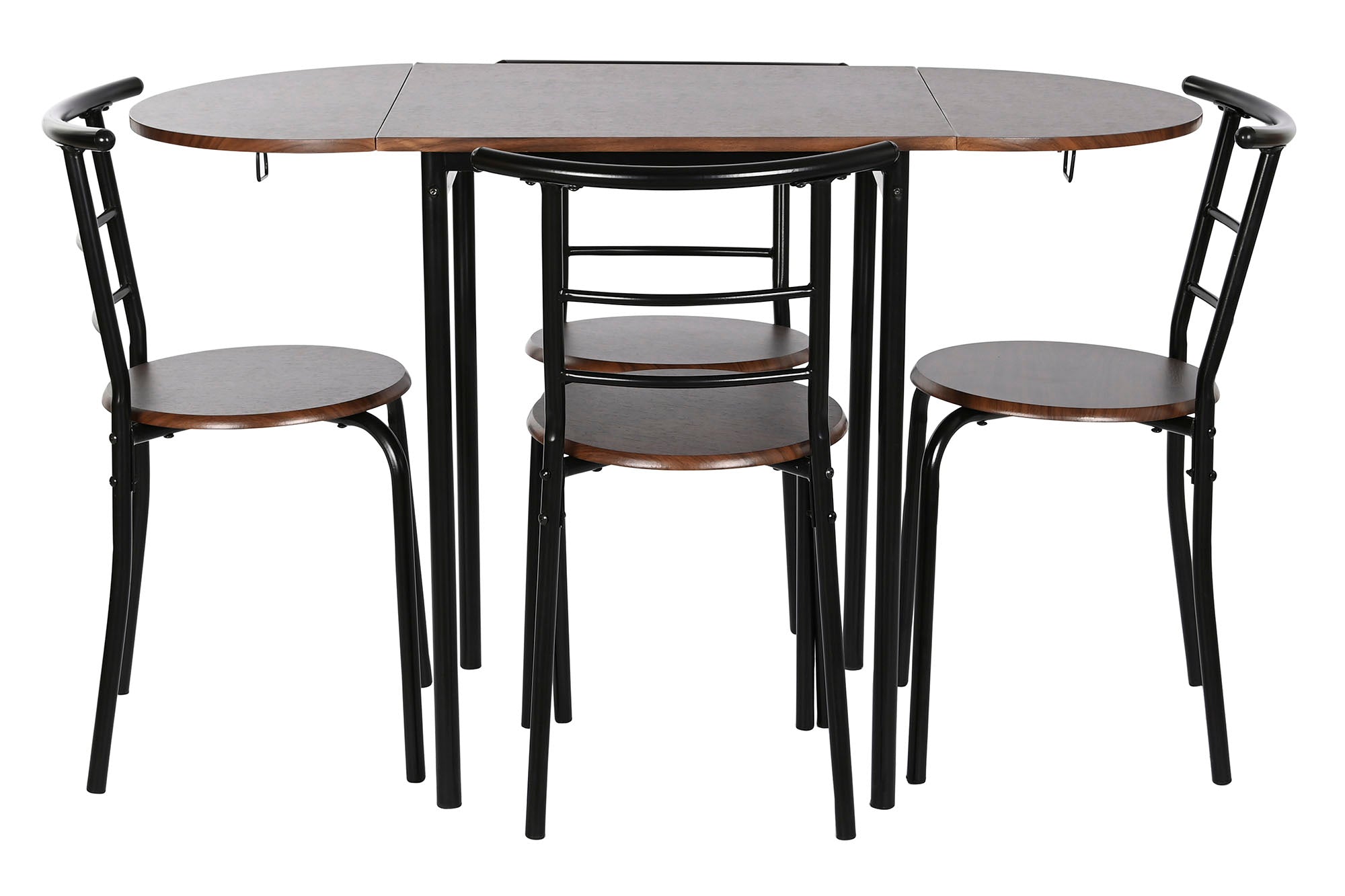 Conjunto de Mesa 5 Mdf Metal 121X55X78 Preto