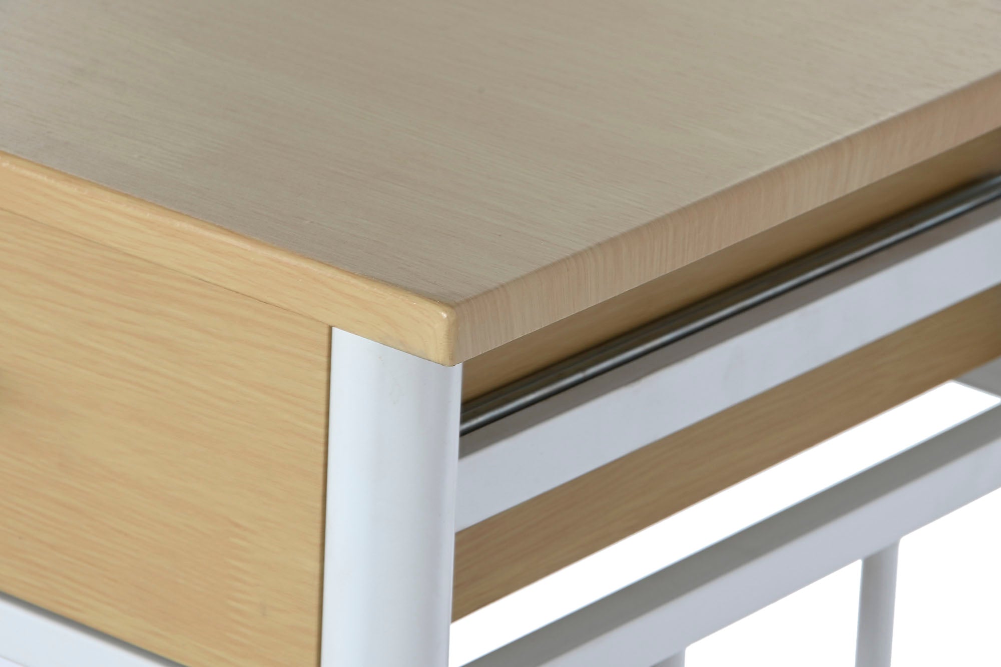 Mesa Set 3 Metal Mdf 80X50X84 32X32X45 Natural