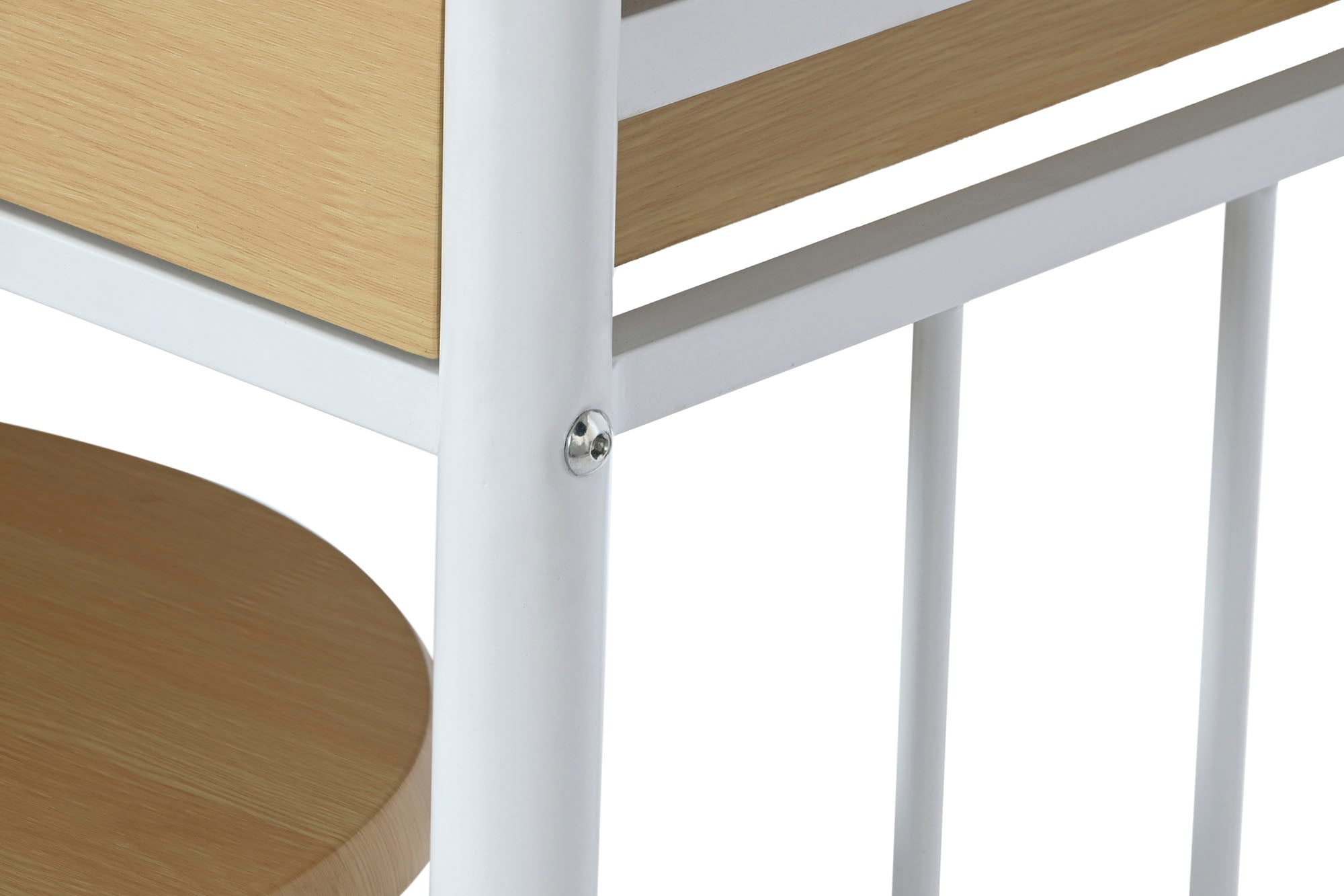 Mesa Set 3 Metal Mdf 80X50X84 32X32X45 Natural