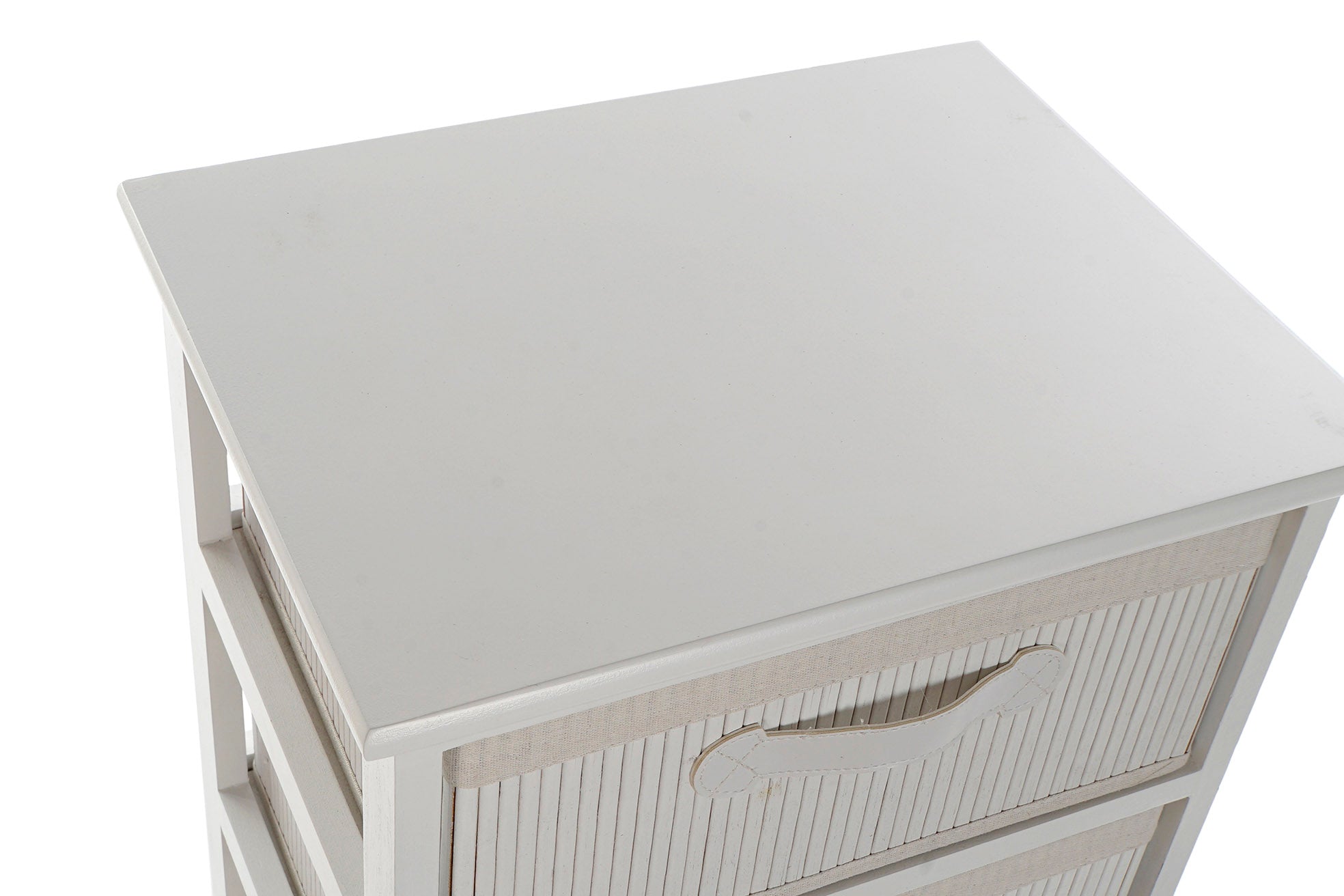 Cajonera Bambu Paulownia 42X32X98 Blanco