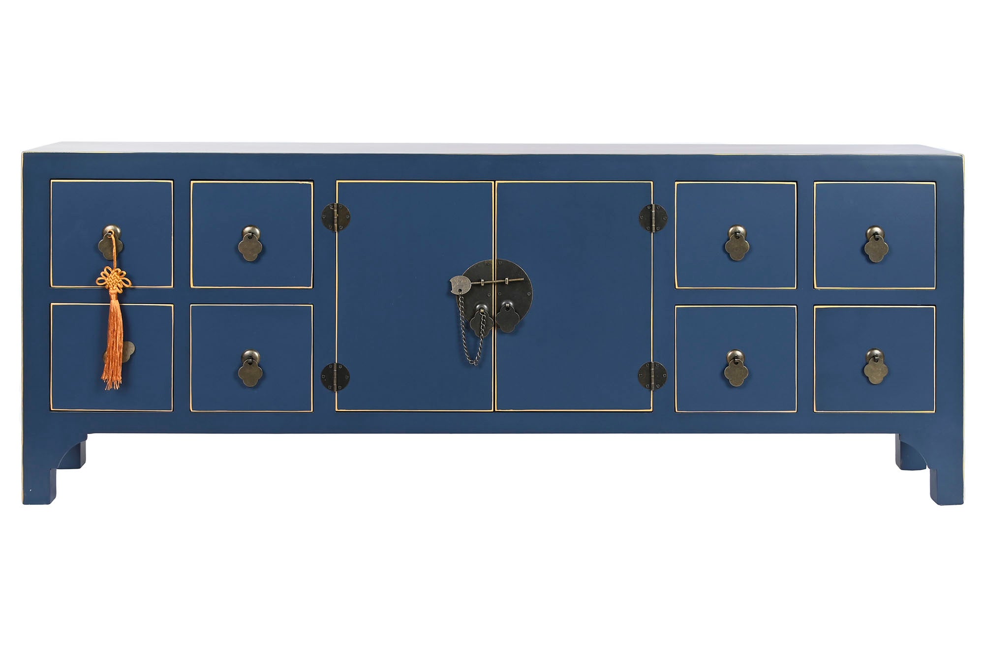 Mueble Tv Abeto Mdf 130X24X51 26,00 Oriental Azul