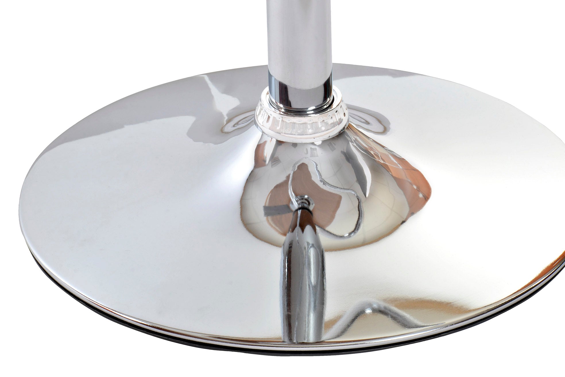 Taburete Pu Nogal 50X52X121 Ajustable Crema