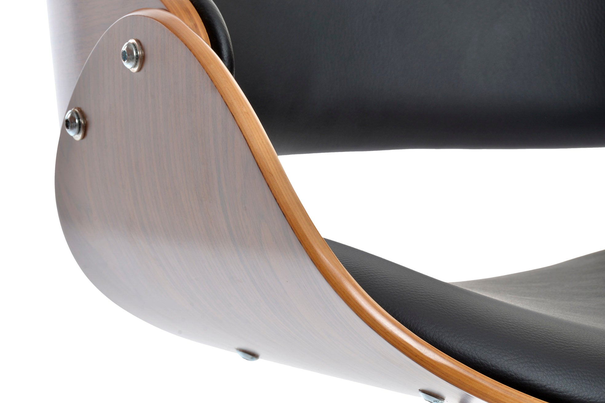 Walnut Pu Stool 54X53X101.5 Adjustable Chrome