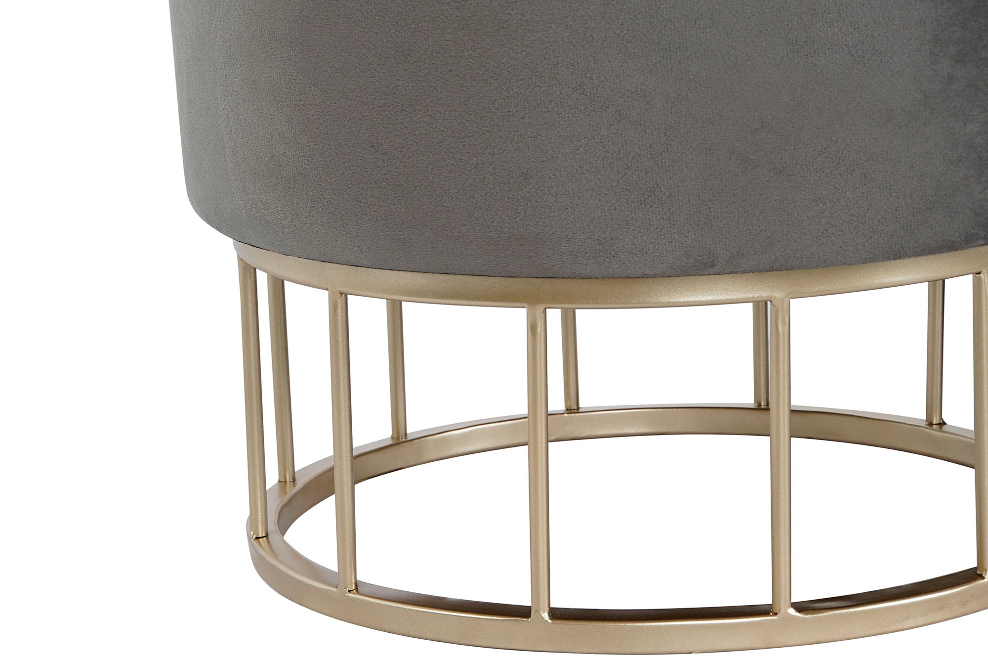 Polyester Metal Footrest 38X38X41 Velvet