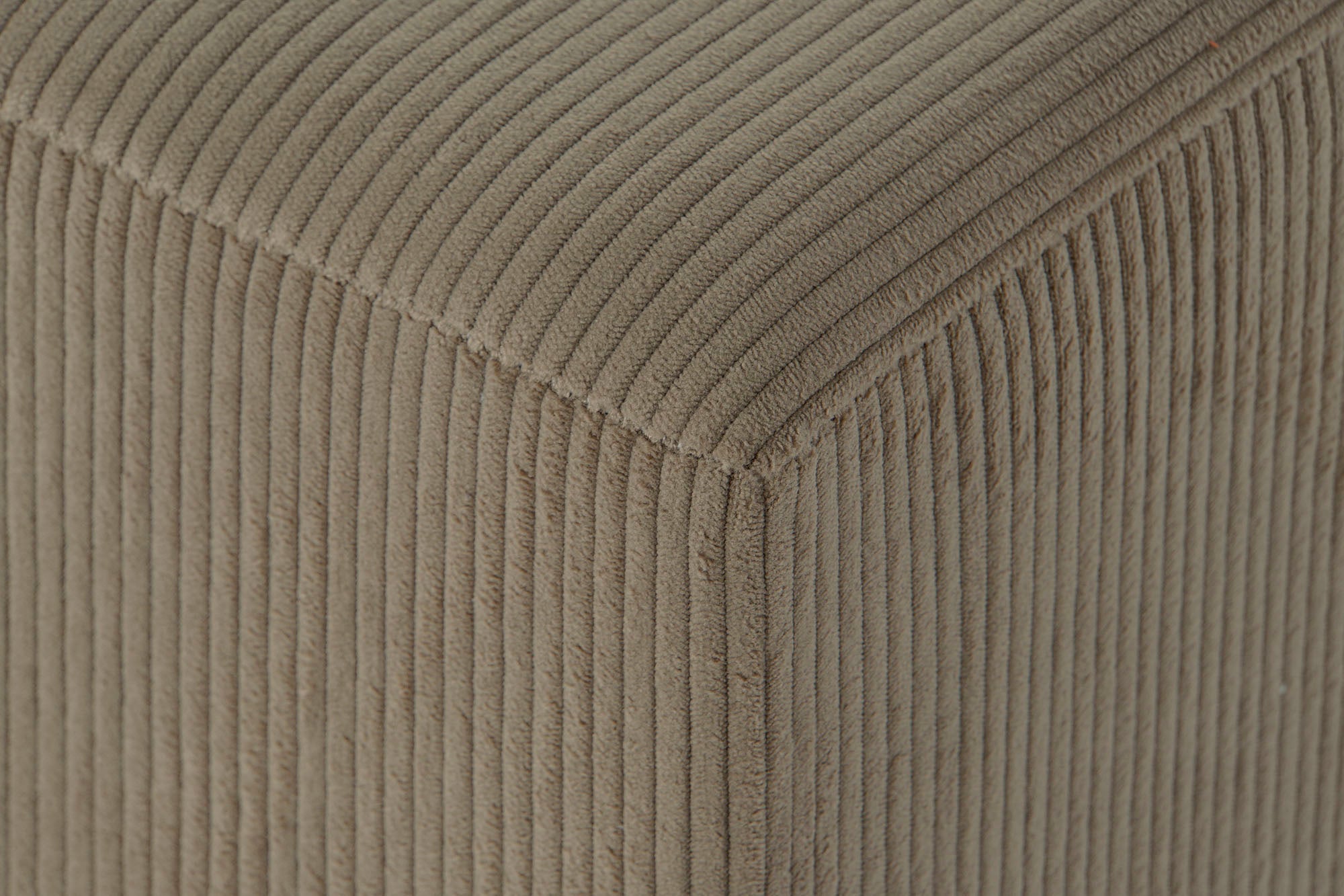 Footrest Polyester Mdf 40X40X40 Brown Corduroy