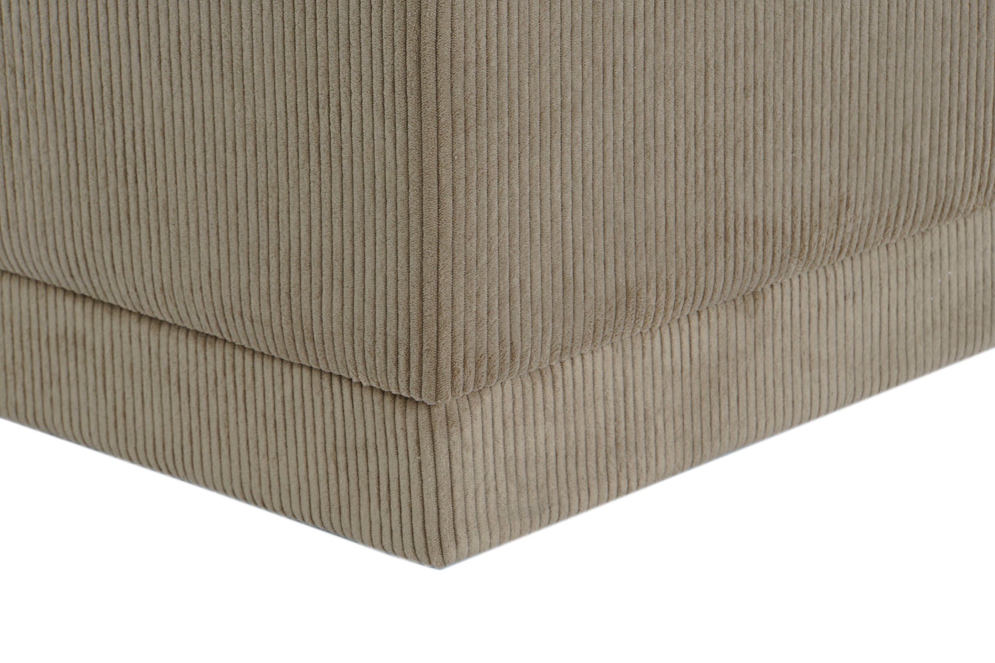 Footrest Polyester Mdf 40X40X40 Brown Corduroy