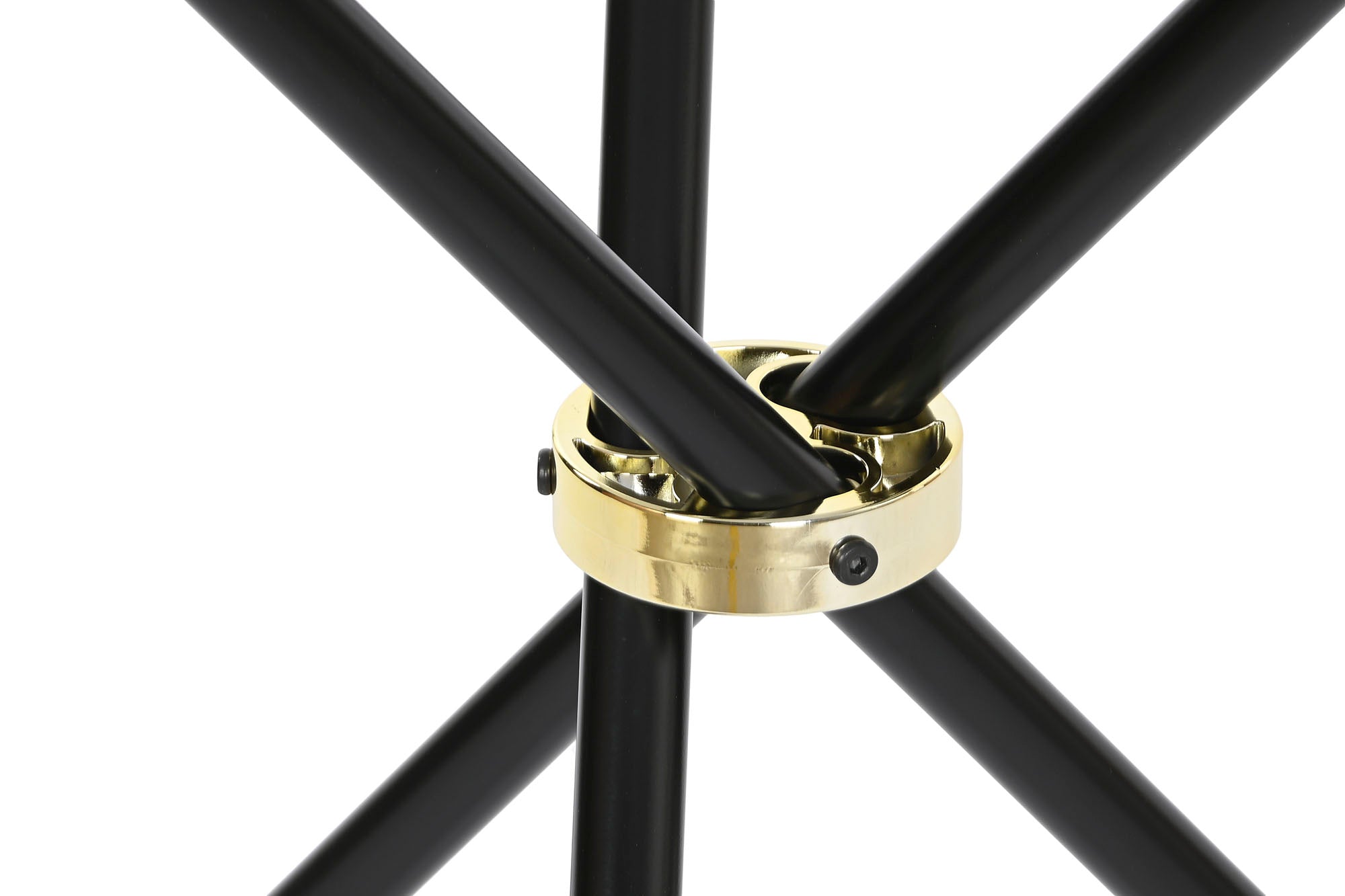 MDF Metal Side Table 80x80x76 Marble Look