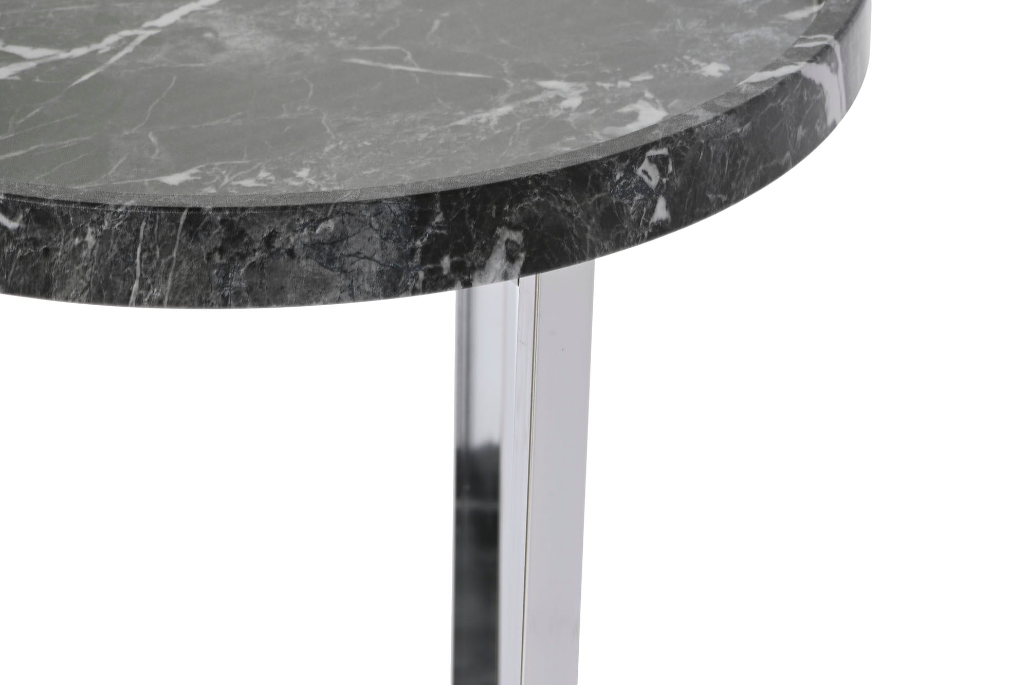 Auxiliary Table Mdf Inox 40X40X53 Simil Marble