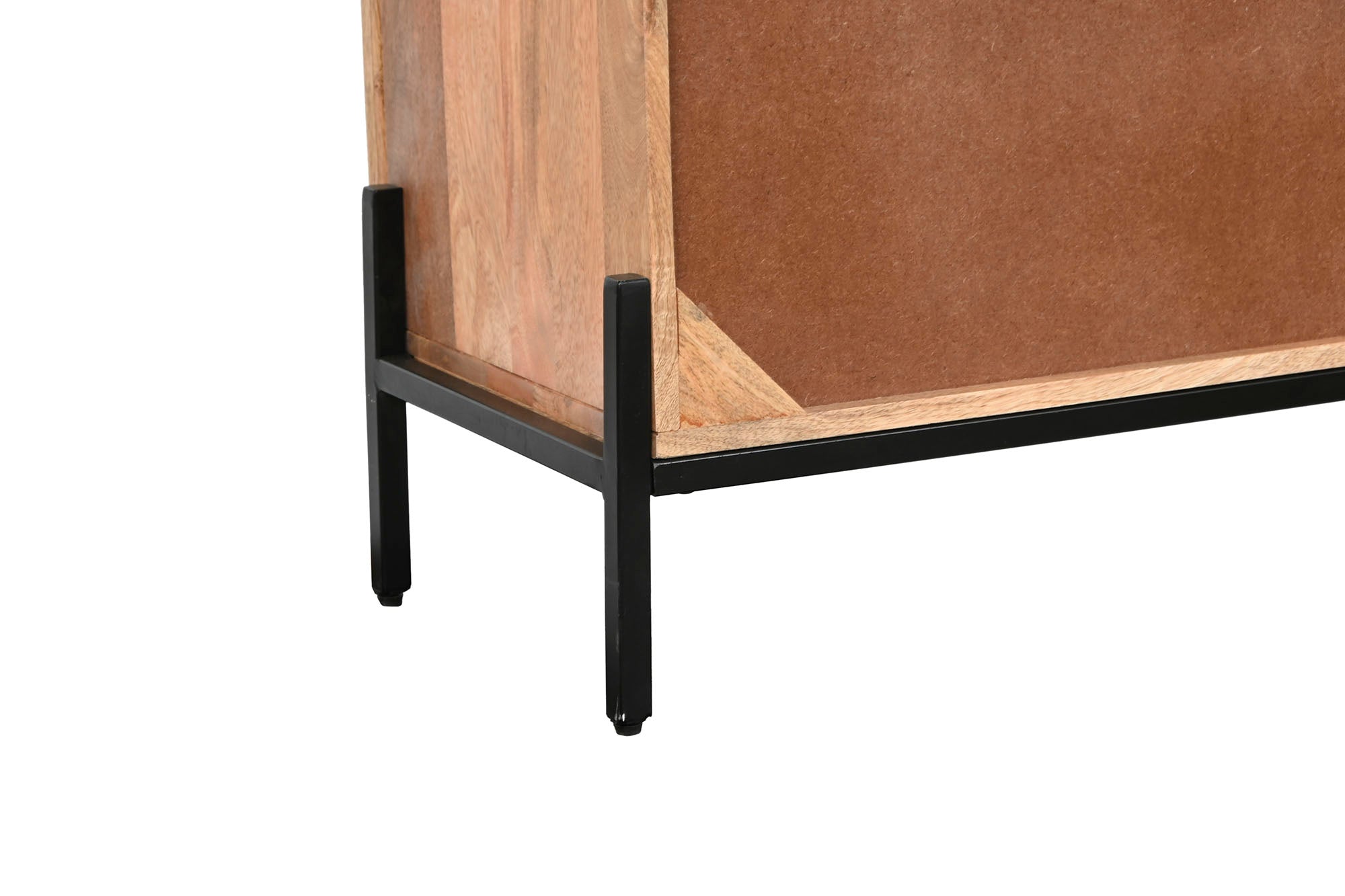 Armario Madera Mango 85X38X134 Tallado Negro
