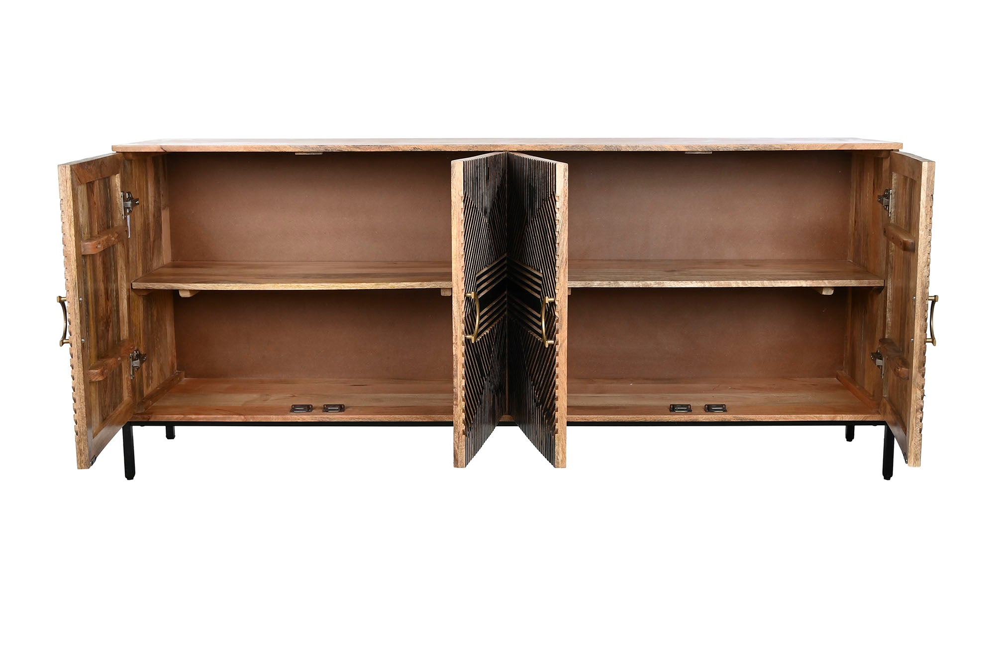 Aparador de madeira de manga 180X40X80 44,64 Esculpido