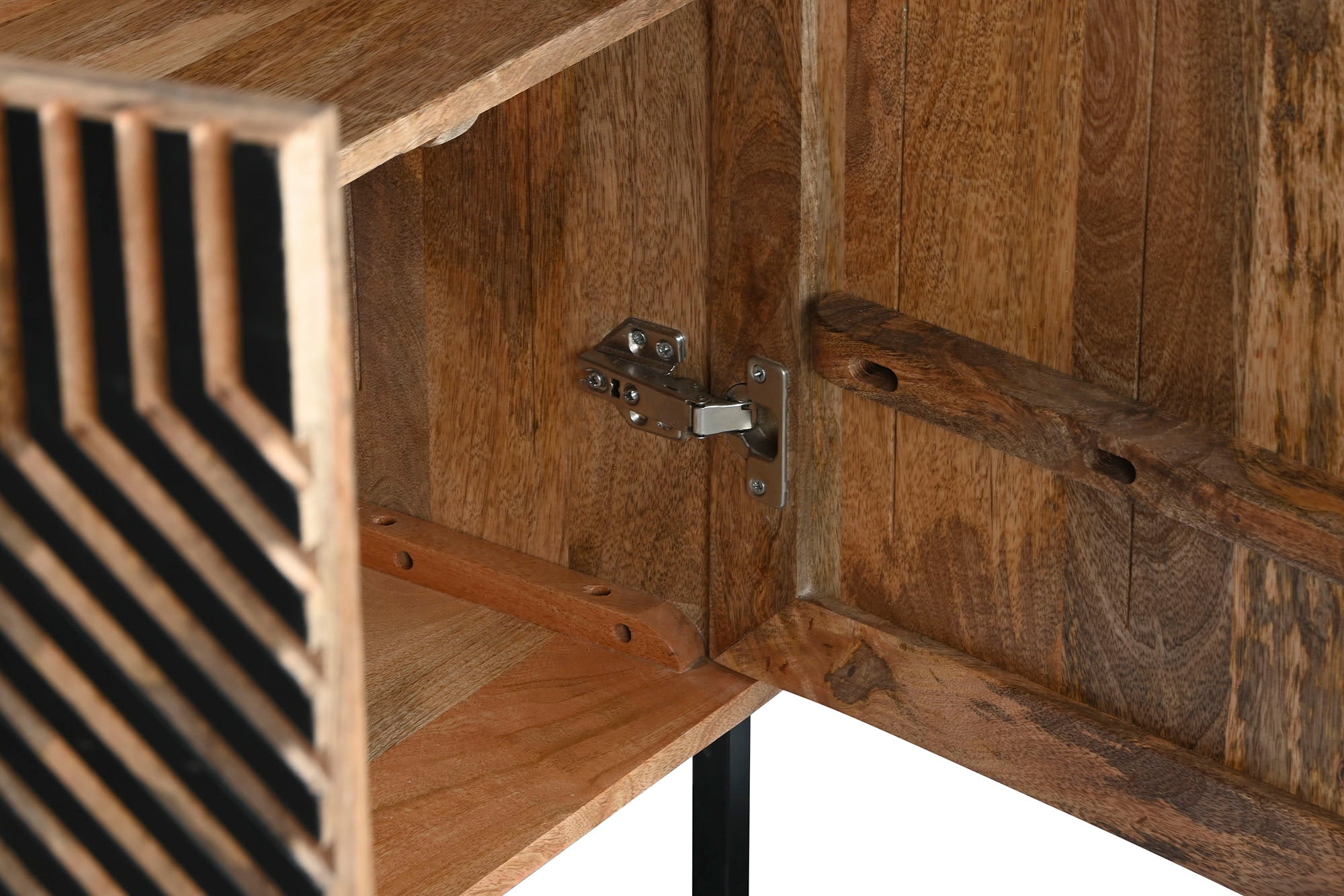 Aparador de madeira de manga 180X40X80 44,64 Esculpido