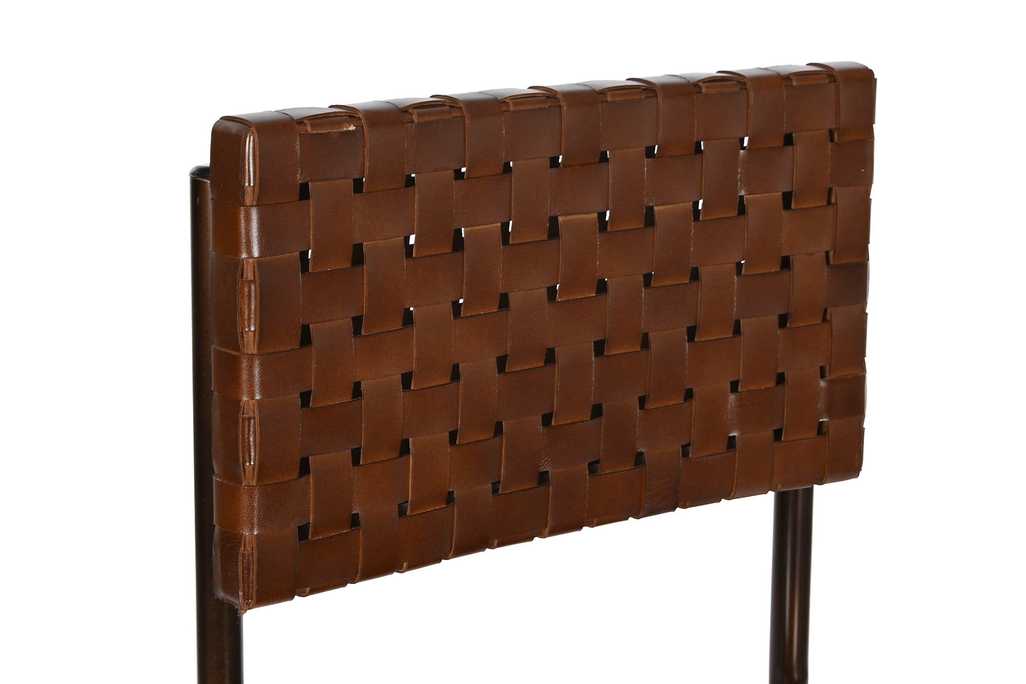 Silla Piel Hierro 44X53X88 Marron