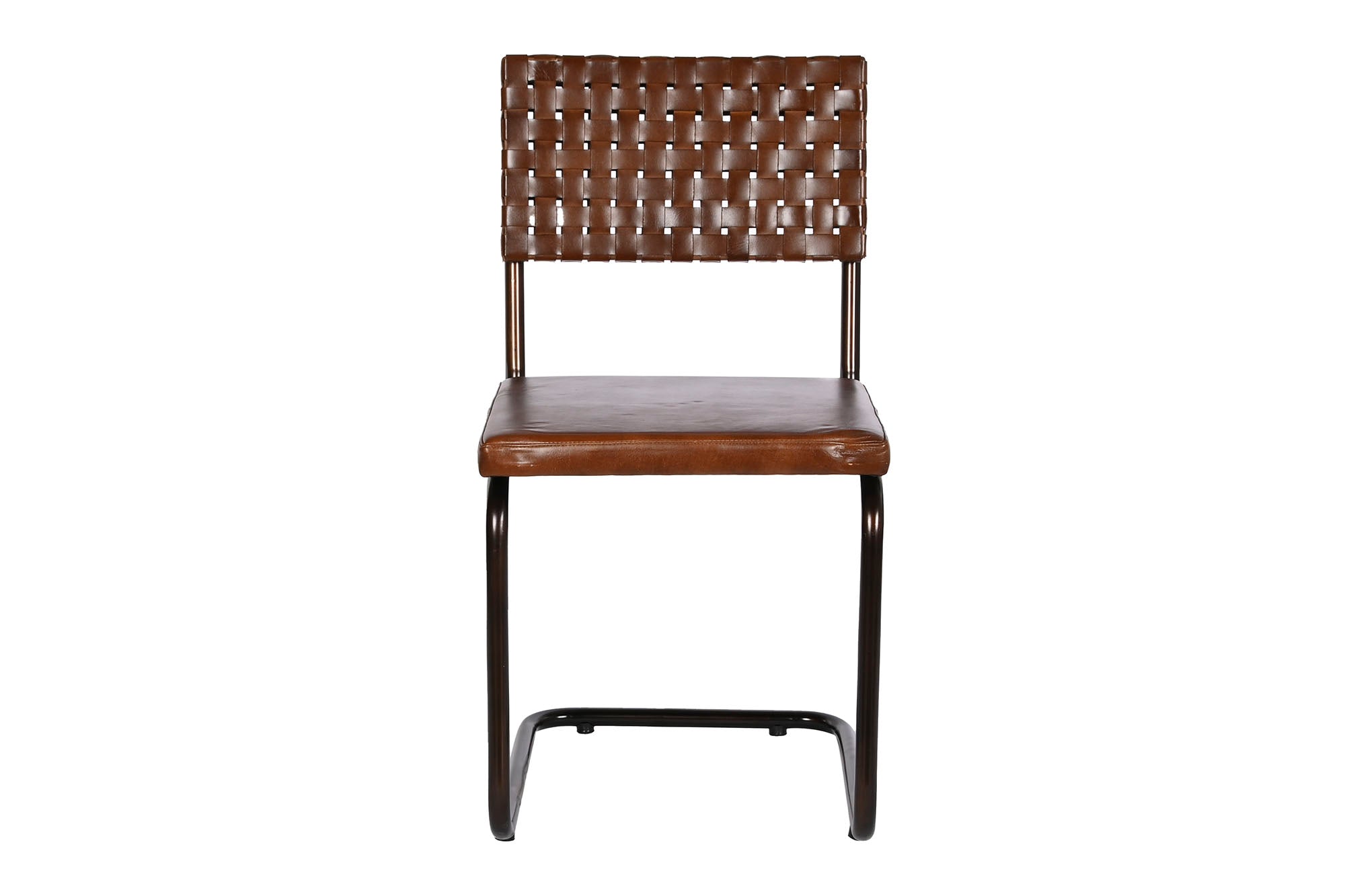 Iron Leather Chair 44X53X88 Brown