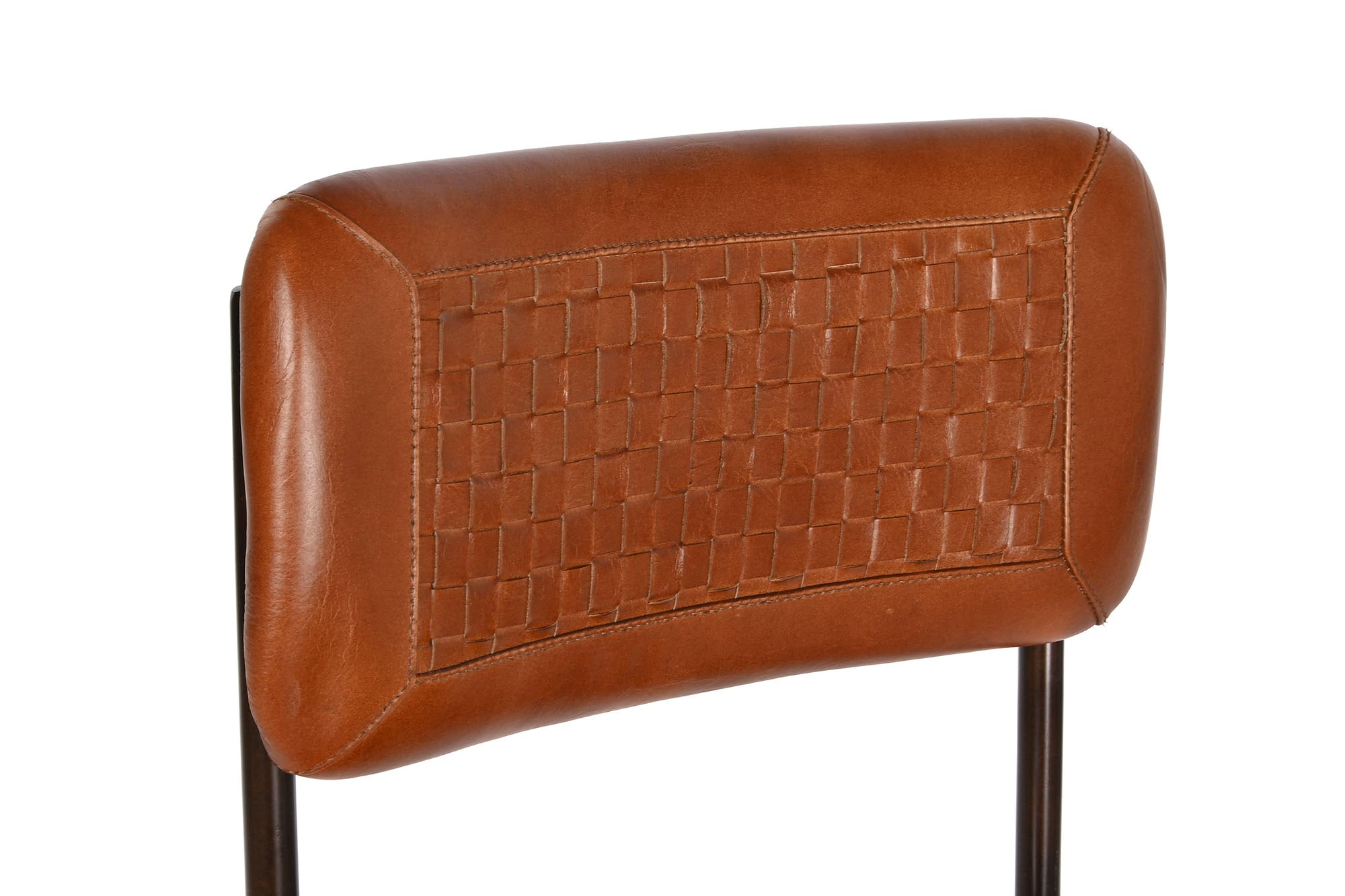 Silla Piel Hierro 46X52X78 Marron