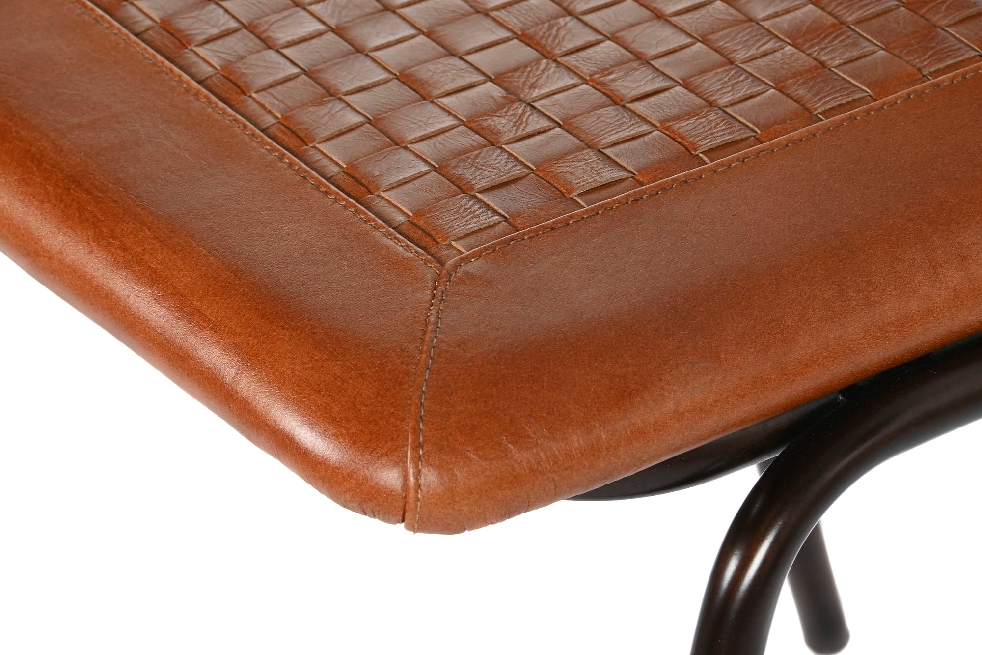 Iron Leather Chair 46X52X78 Brown