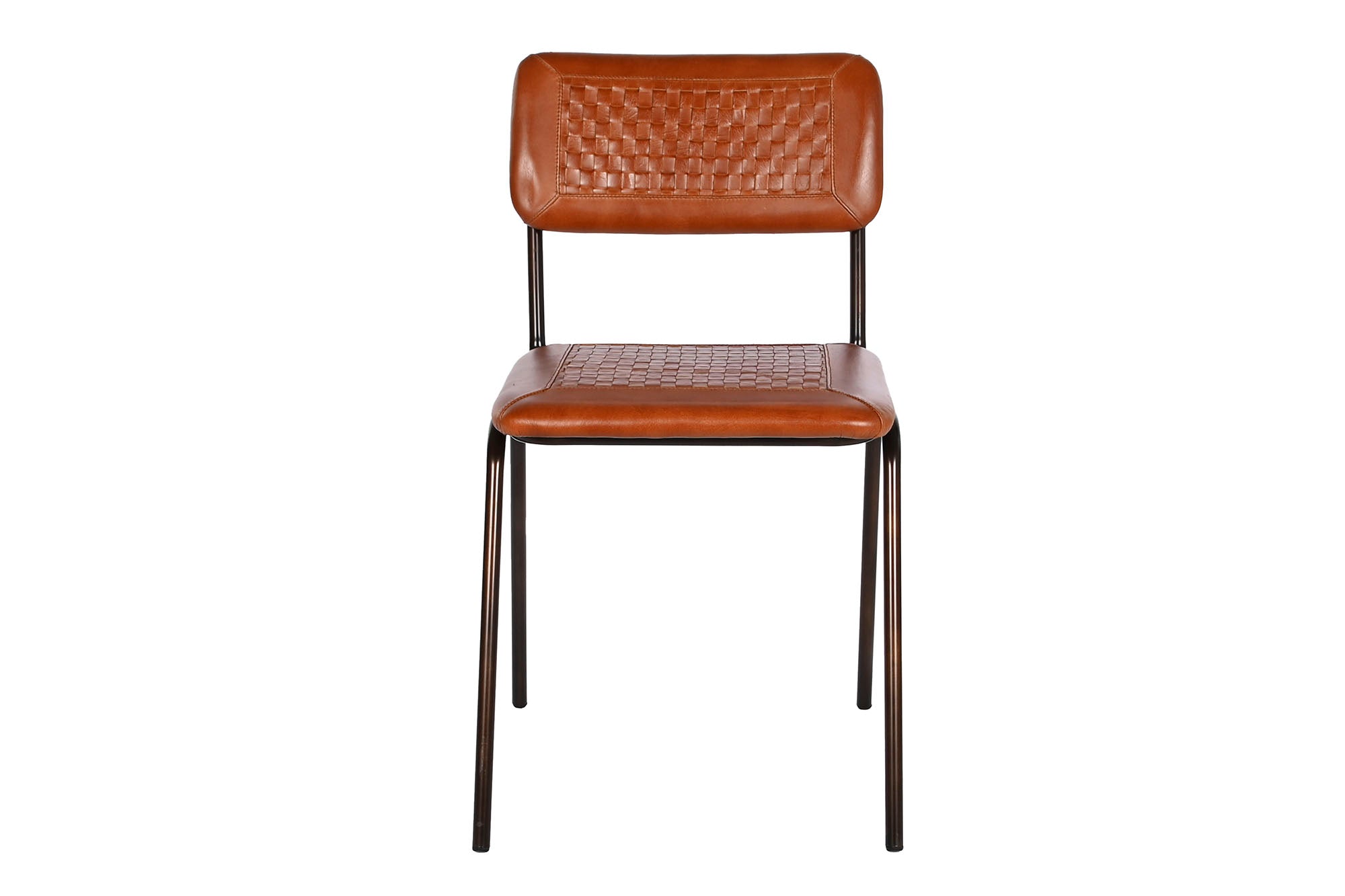 Iron Leather Chair 46X52X78 Brown