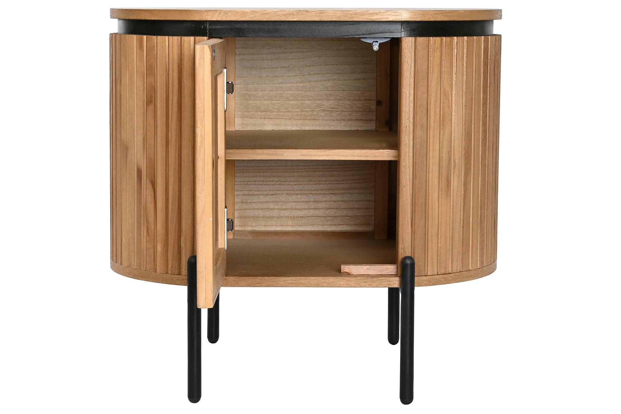 Mesa de cabeceira metálica Paulownia 55x40x55 10,00