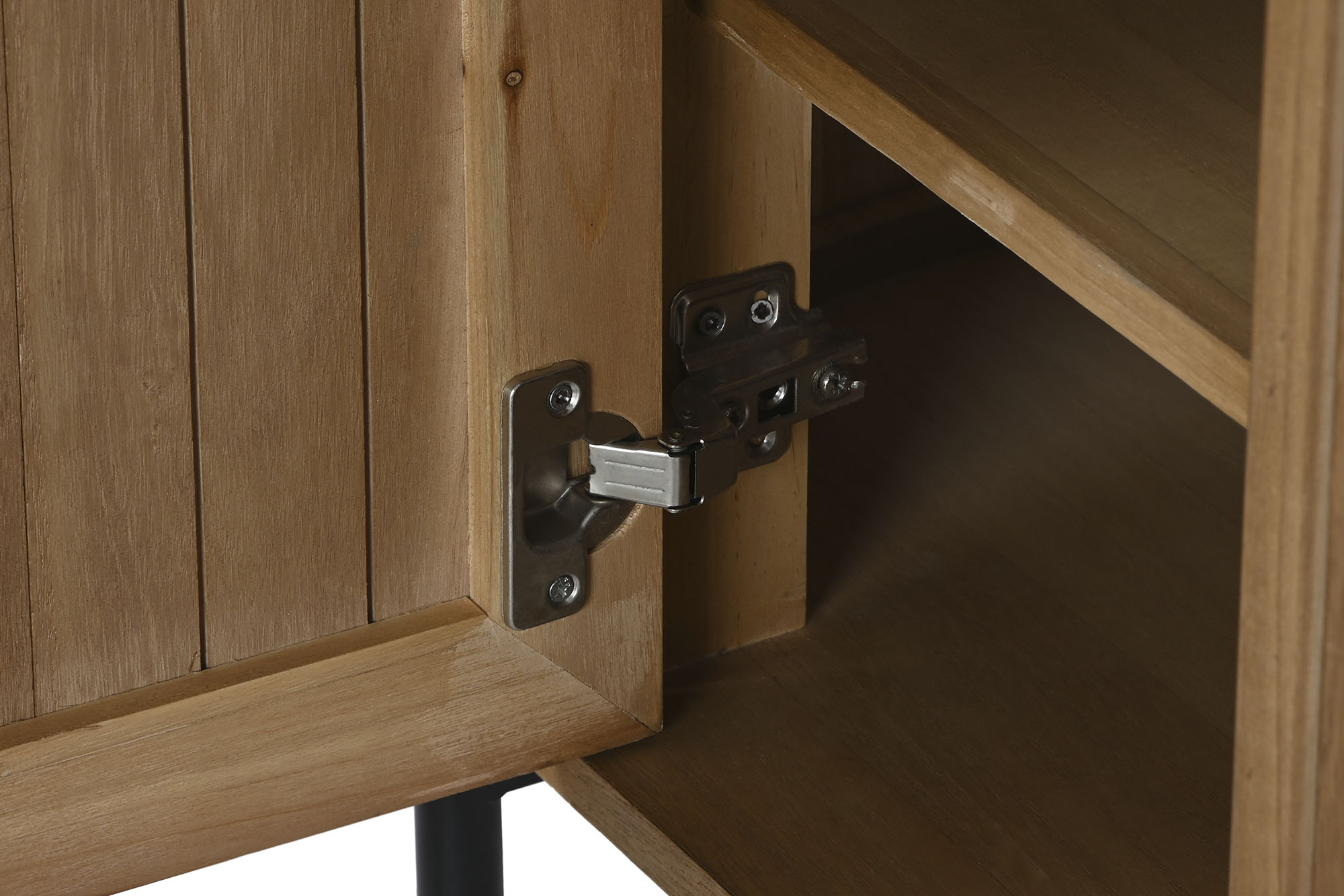 Mesa de cabeceira metálica Paulownia 55x40x55 10,00