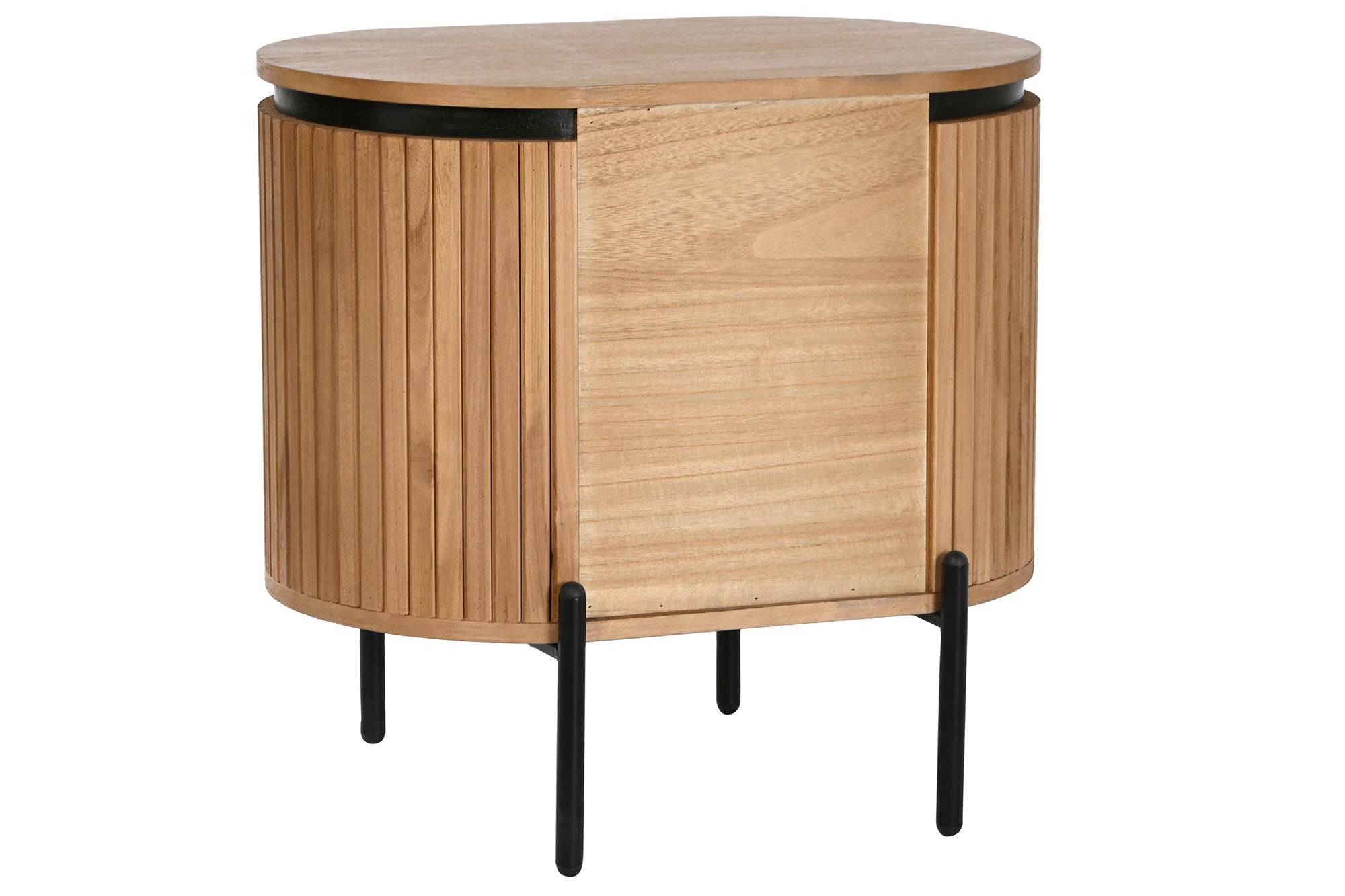 Mesa de cabeceira metálica Paulownia 55x40x55 10,00