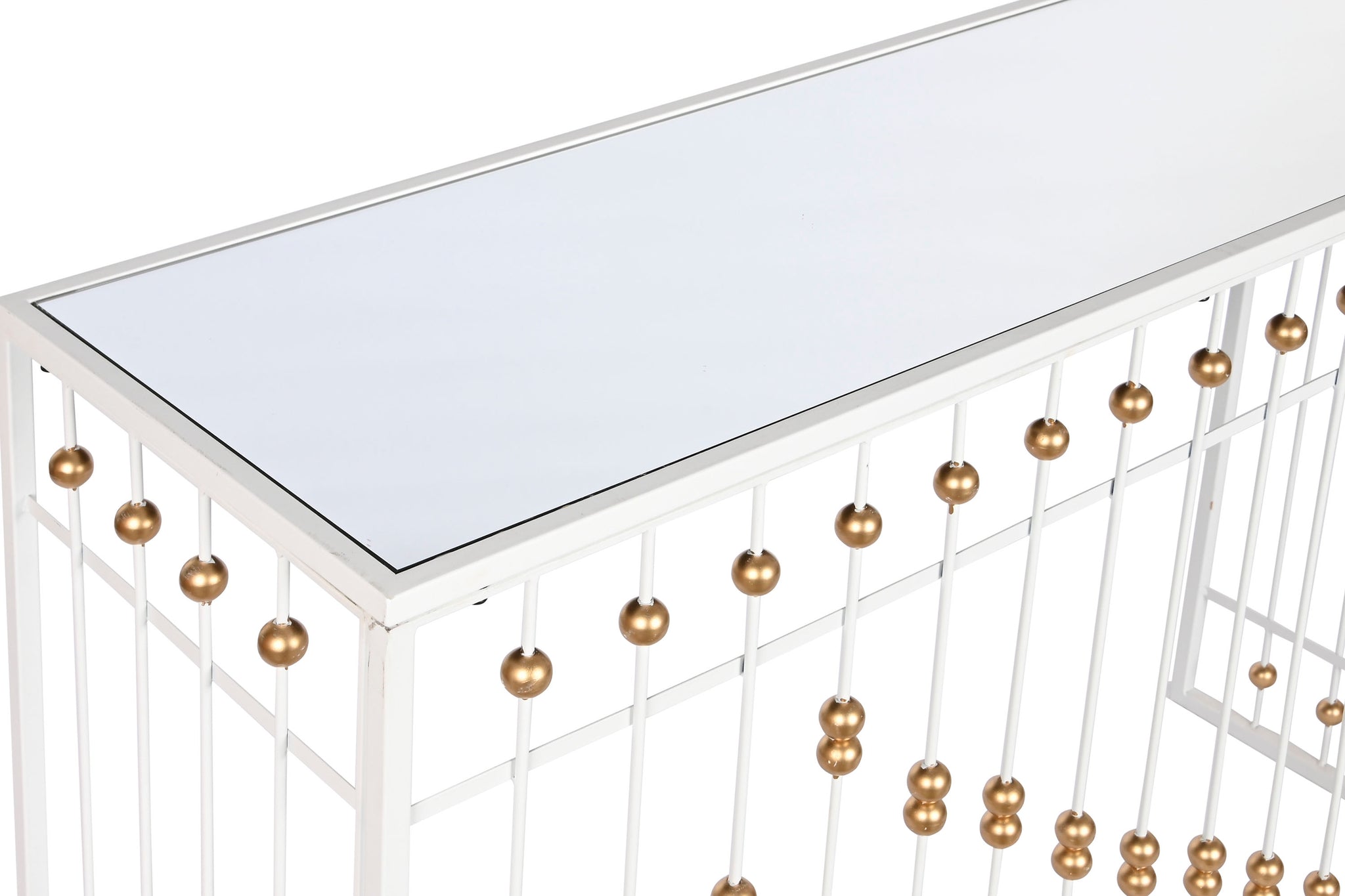 Consola Metal Espejo 120X40X80 Blanco