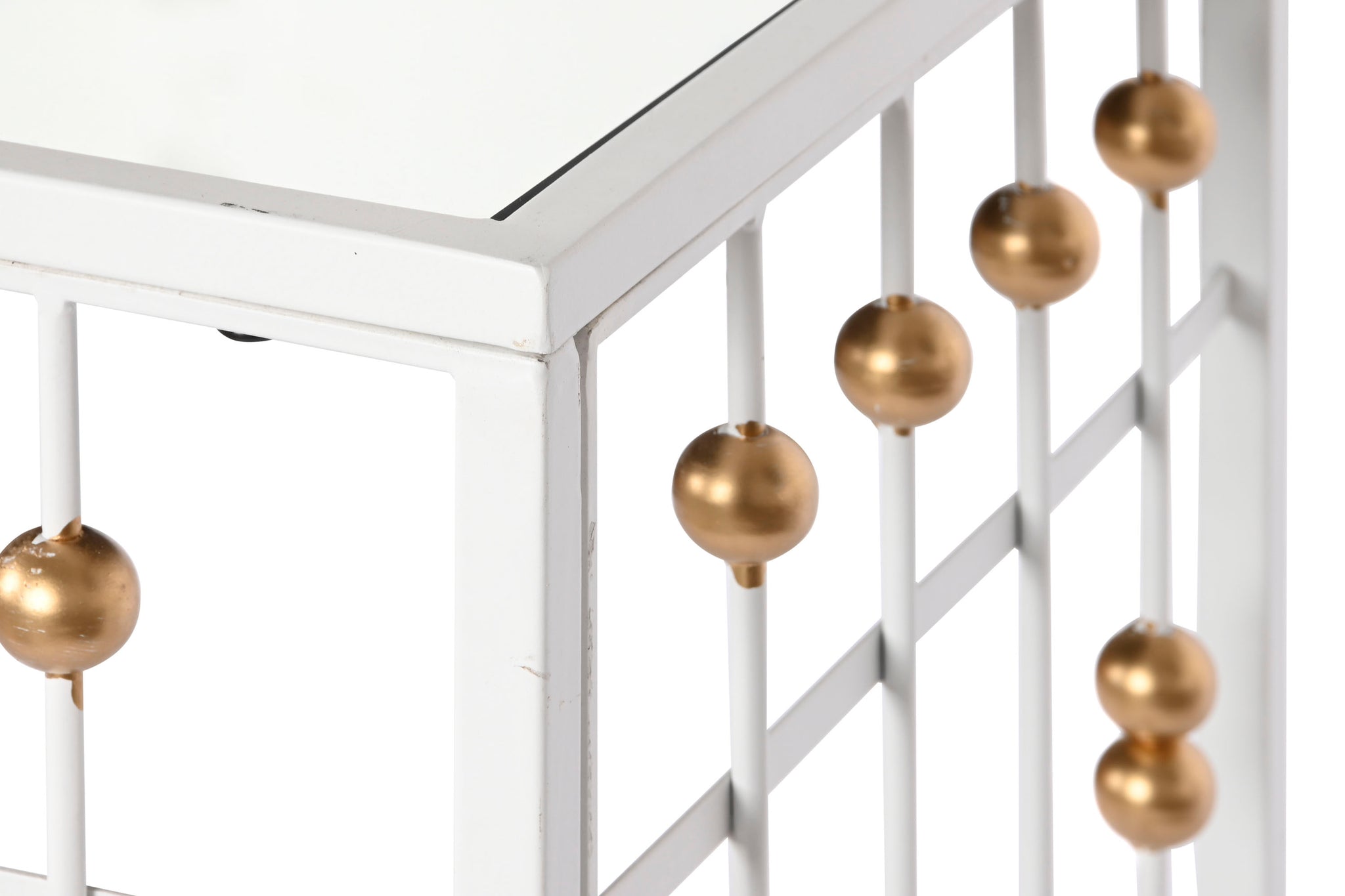 Consola Metal Espejo 120X40X80 Blanco