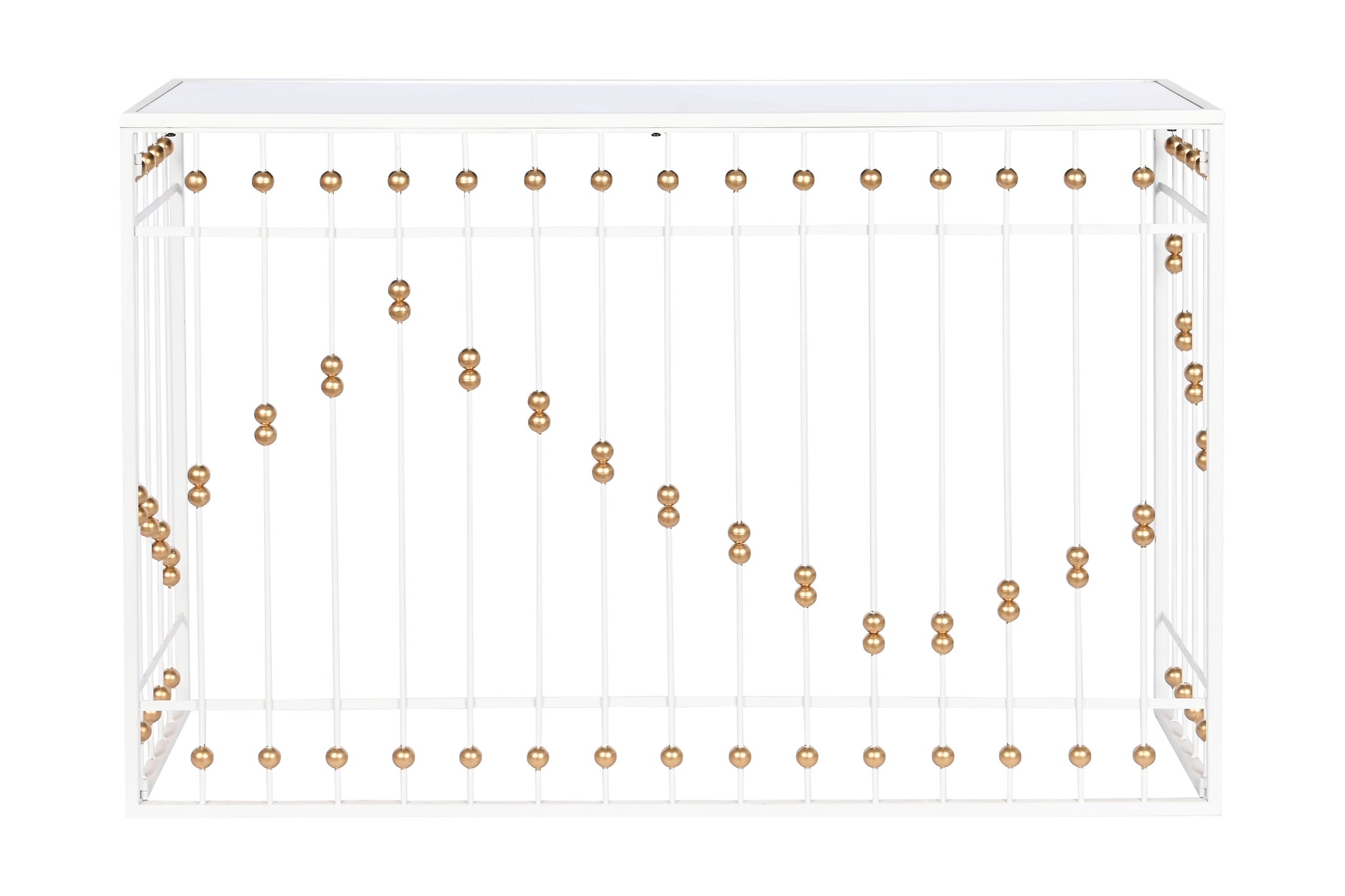 Consola Metal Espejo 120X40X80 Blanco