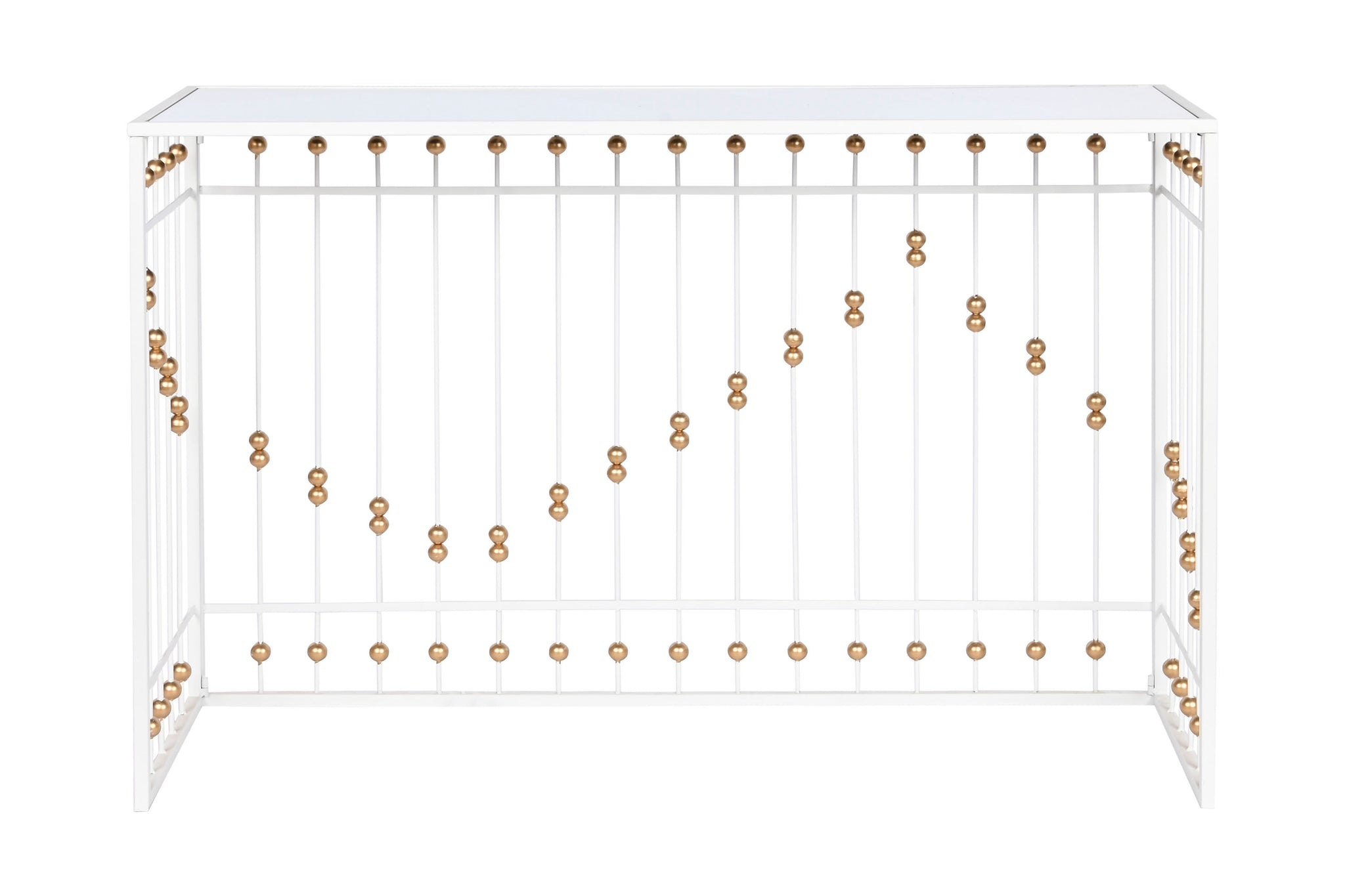 Consola Metal Espejo 120X40X80 Blanco